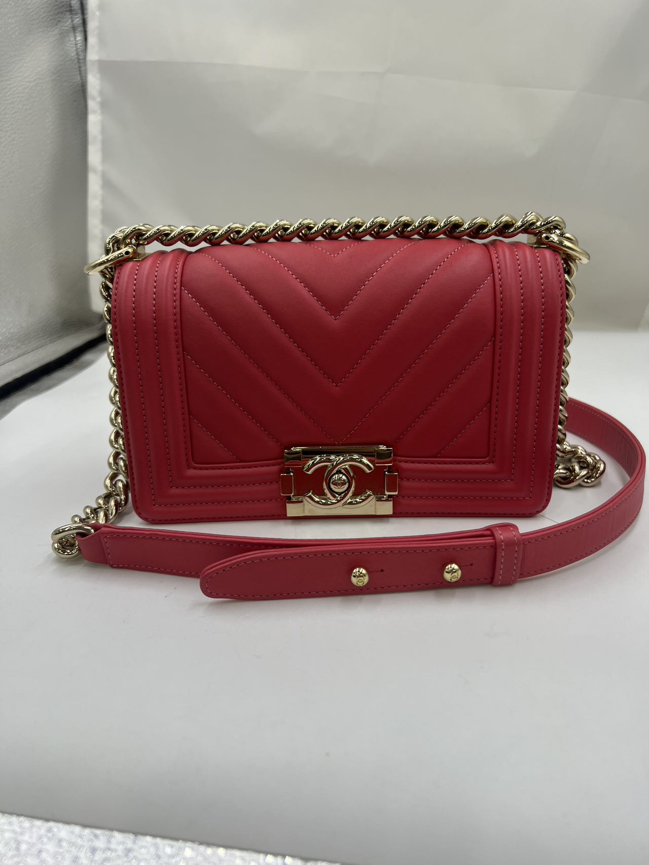 Chanel - Boy Chanel Flap Bag - Leather - Red - (Small)