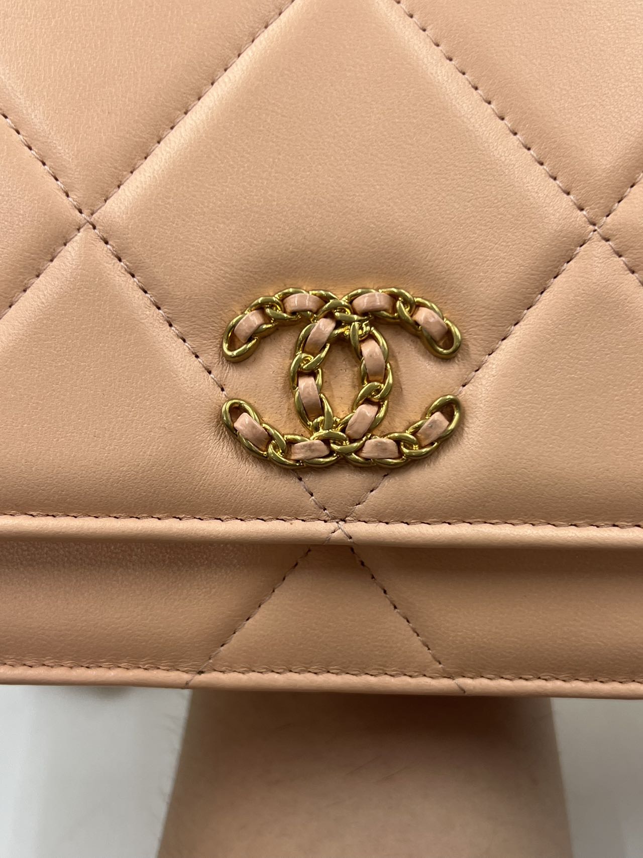 Chanel - Chanel 19 Wallet On Chain (WOC) - Lambskin leather - Pink with Mixed-Tone Hardware - (mini)