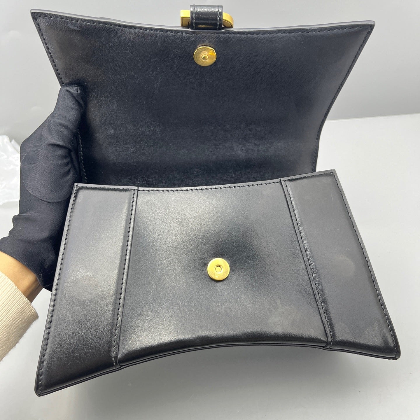 Balenciaga - Hourglass Small Top Handle Bag - Smooth leather - Black - (Small)