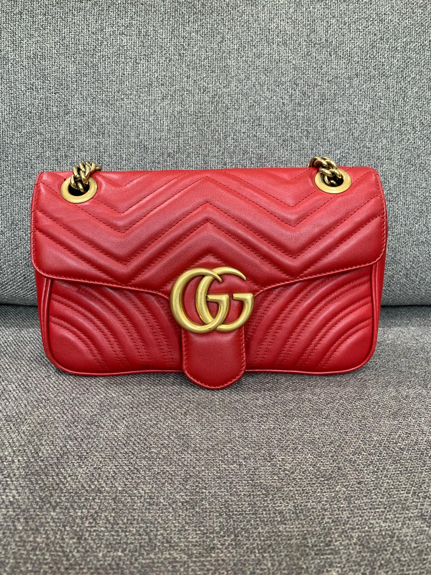 Gucci - GG Marmont - Leather - Red - (small)
