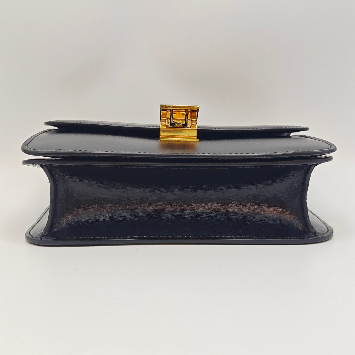 Celine - Teen Box Bag - Smooth calfskin leather - Black with Gold-Tone Hardware - (mini)