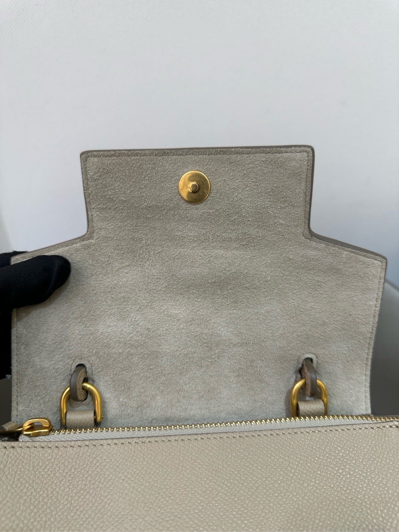 Celine - Belt Nano - Grained calfskin leather - Grey - (mini)