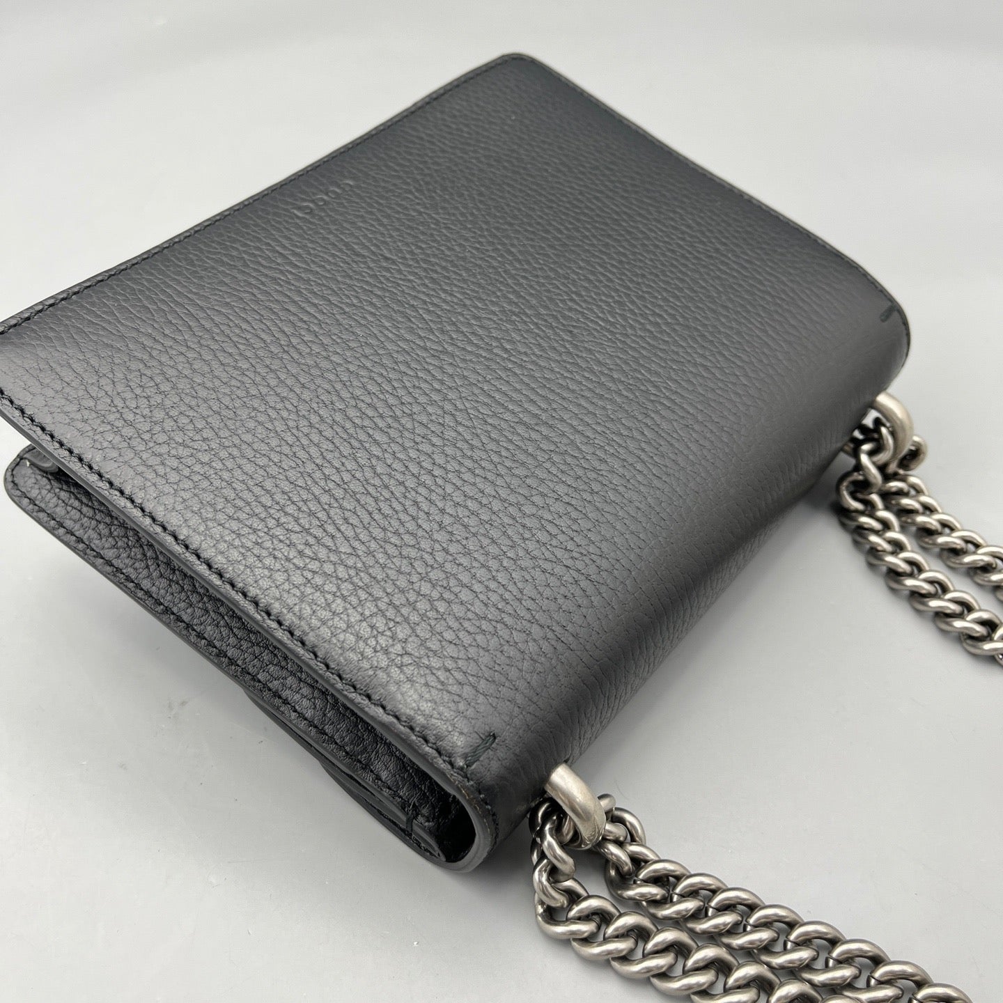 Gucci - Dionysus Small Shoulder Bag - Pebbled leather - Black - (Small)