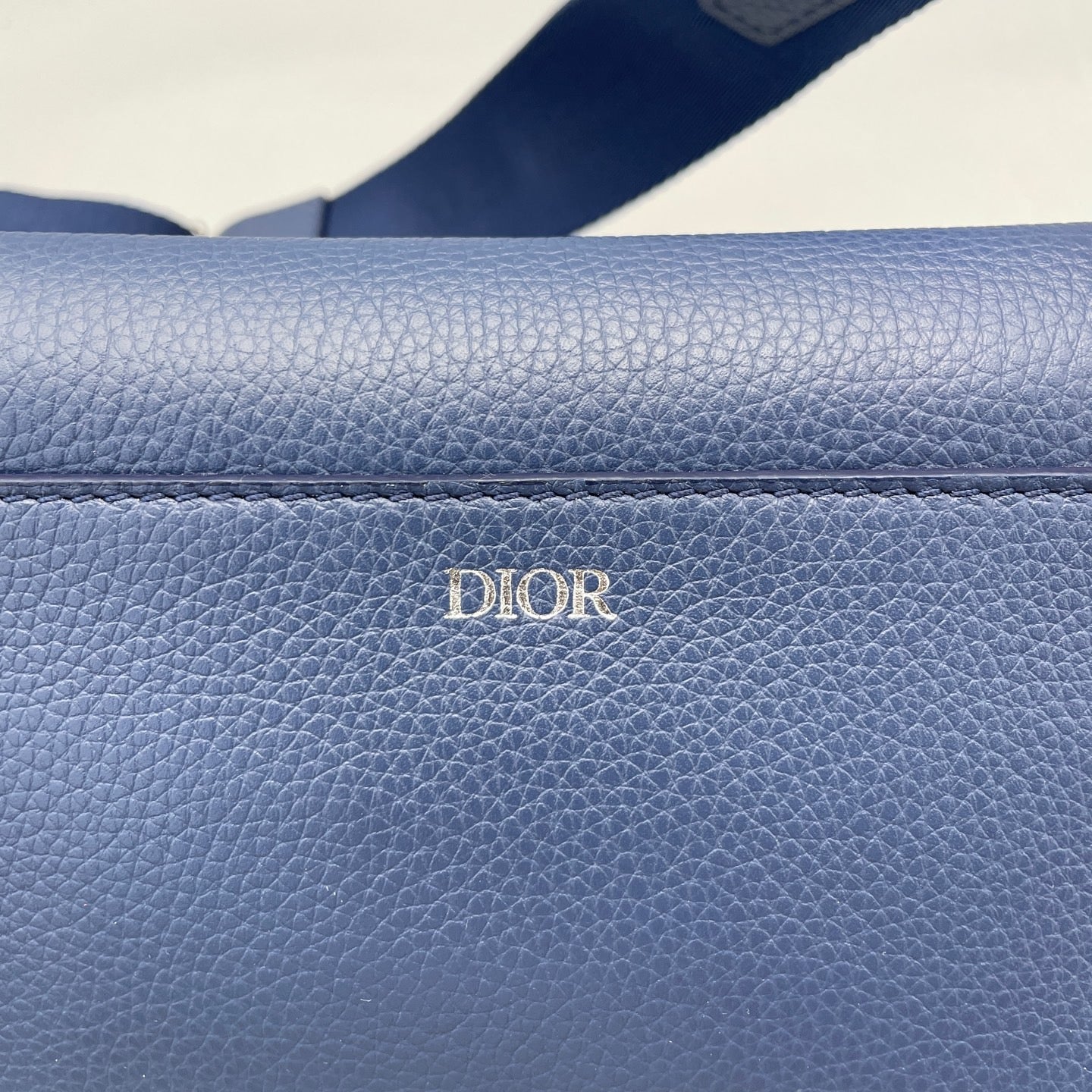 Dior - Saddle Bag - Pebbled leather - Blue - (mini)