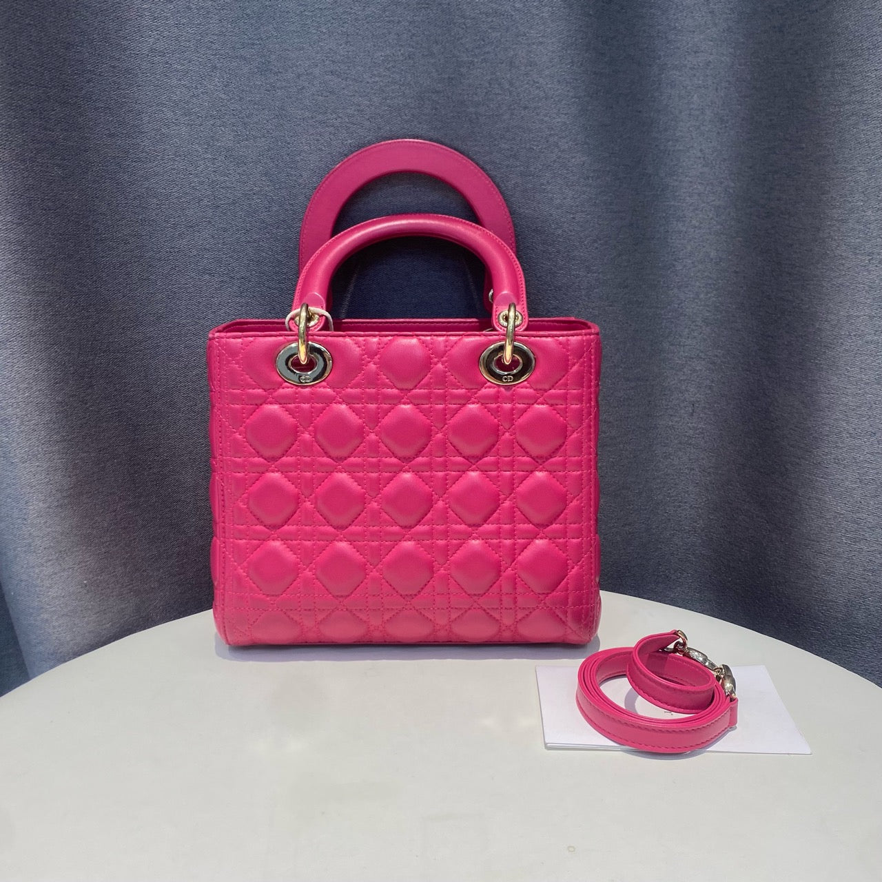 Dior - Lady Dior - Leather - Pink - (medium)