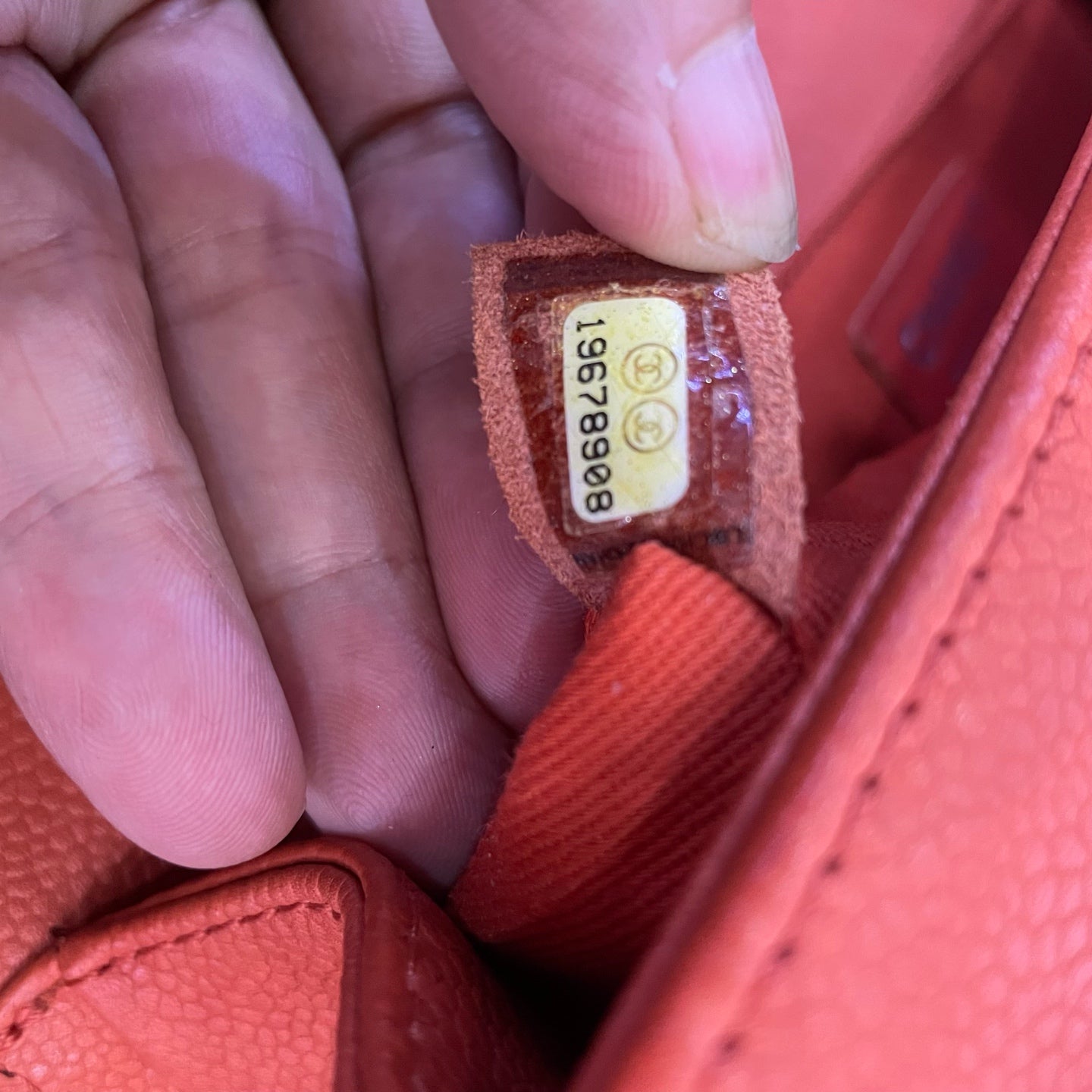 Chanel - Boy Bag - Grained calfskin leather - Orange with Ruthenium-Tone Hardware - (mini)