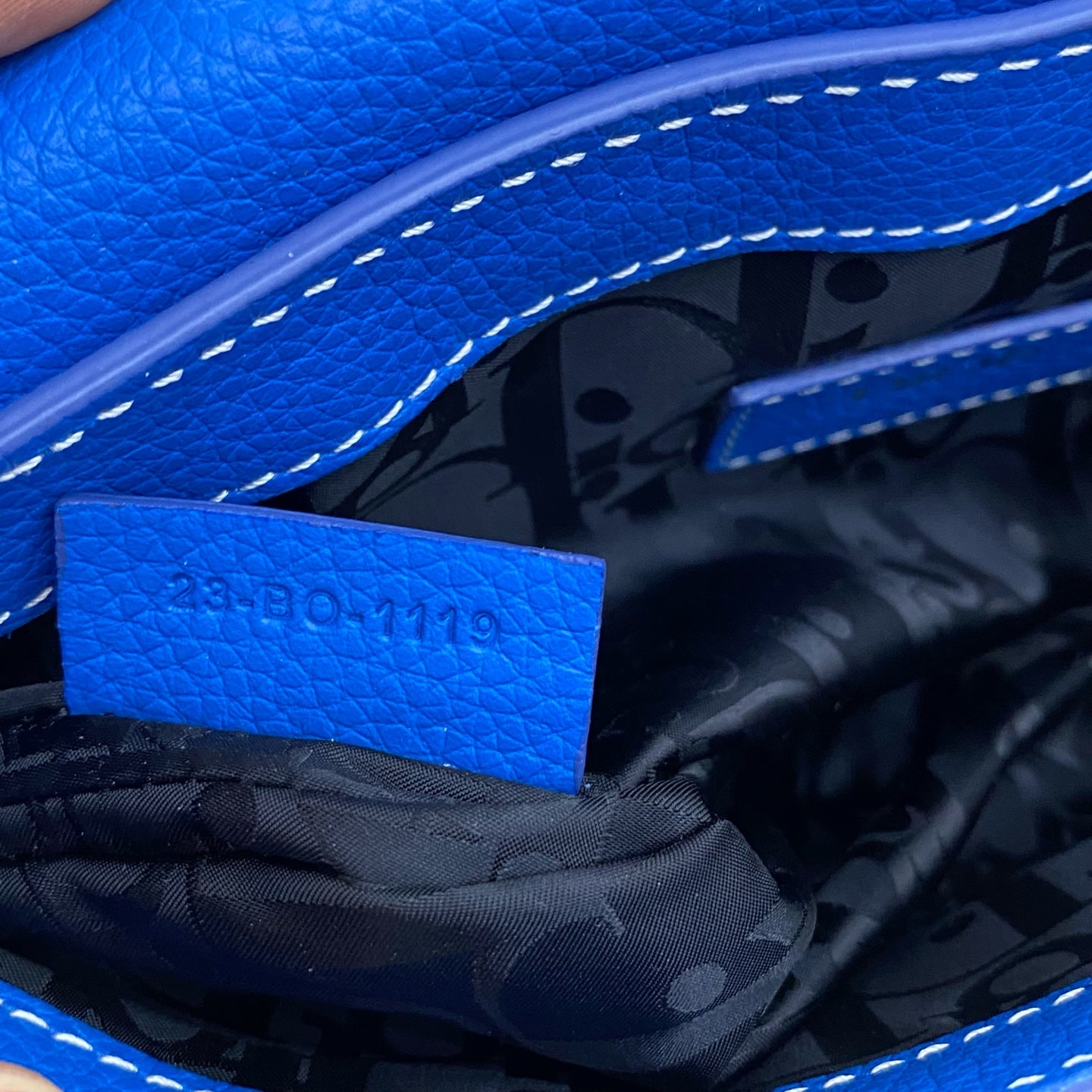 Dior - Saddle Belt Bag - Grained leather - Blue gradient - (Small)