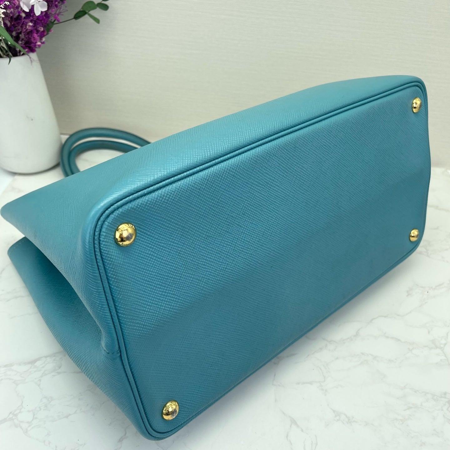 Prada - Double - Saffiano leather - Teal Blue - (medium)