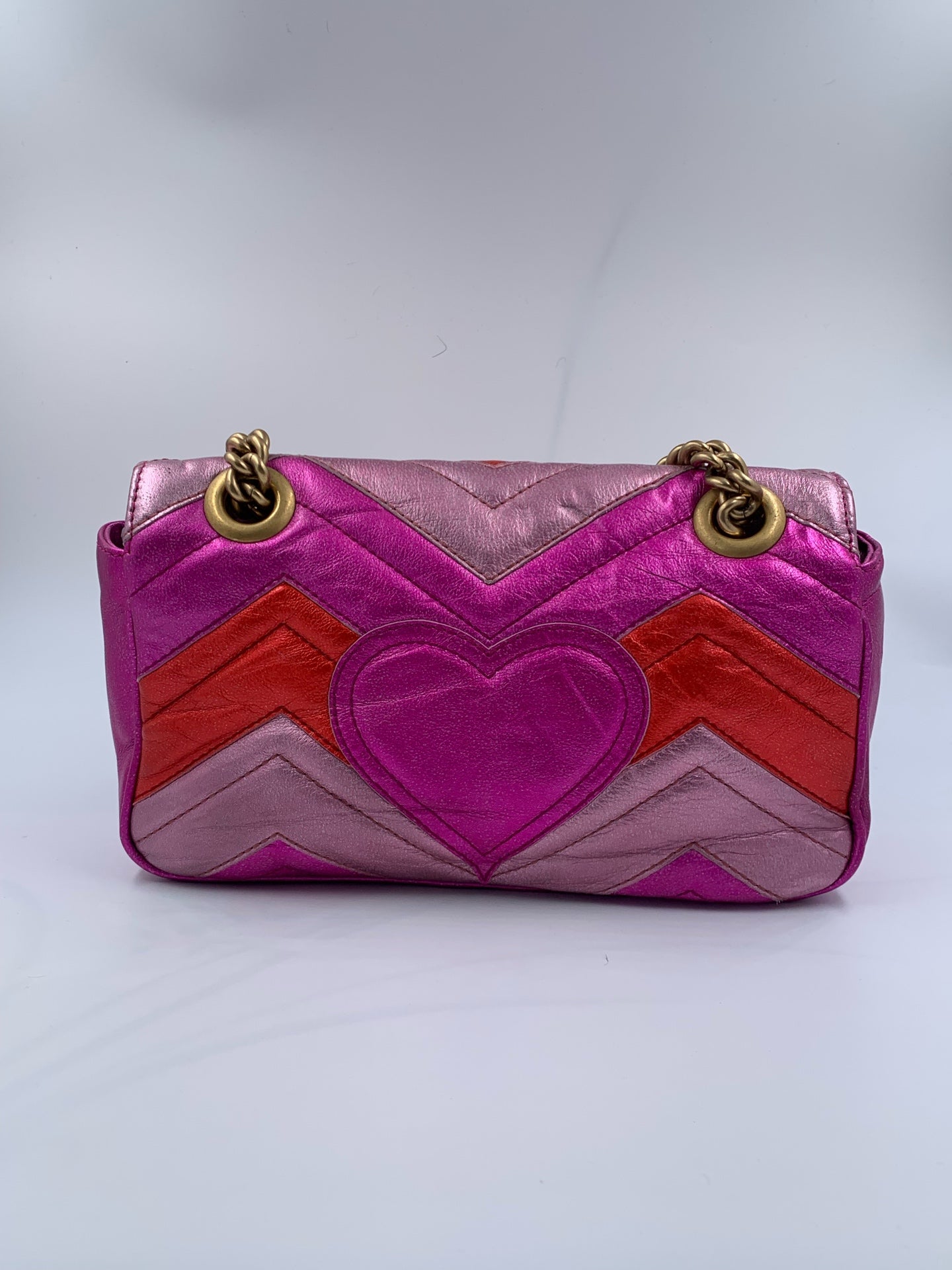 Gucci - GG Marmont Small Flap Bag - Leather - Multicolour - (Small)