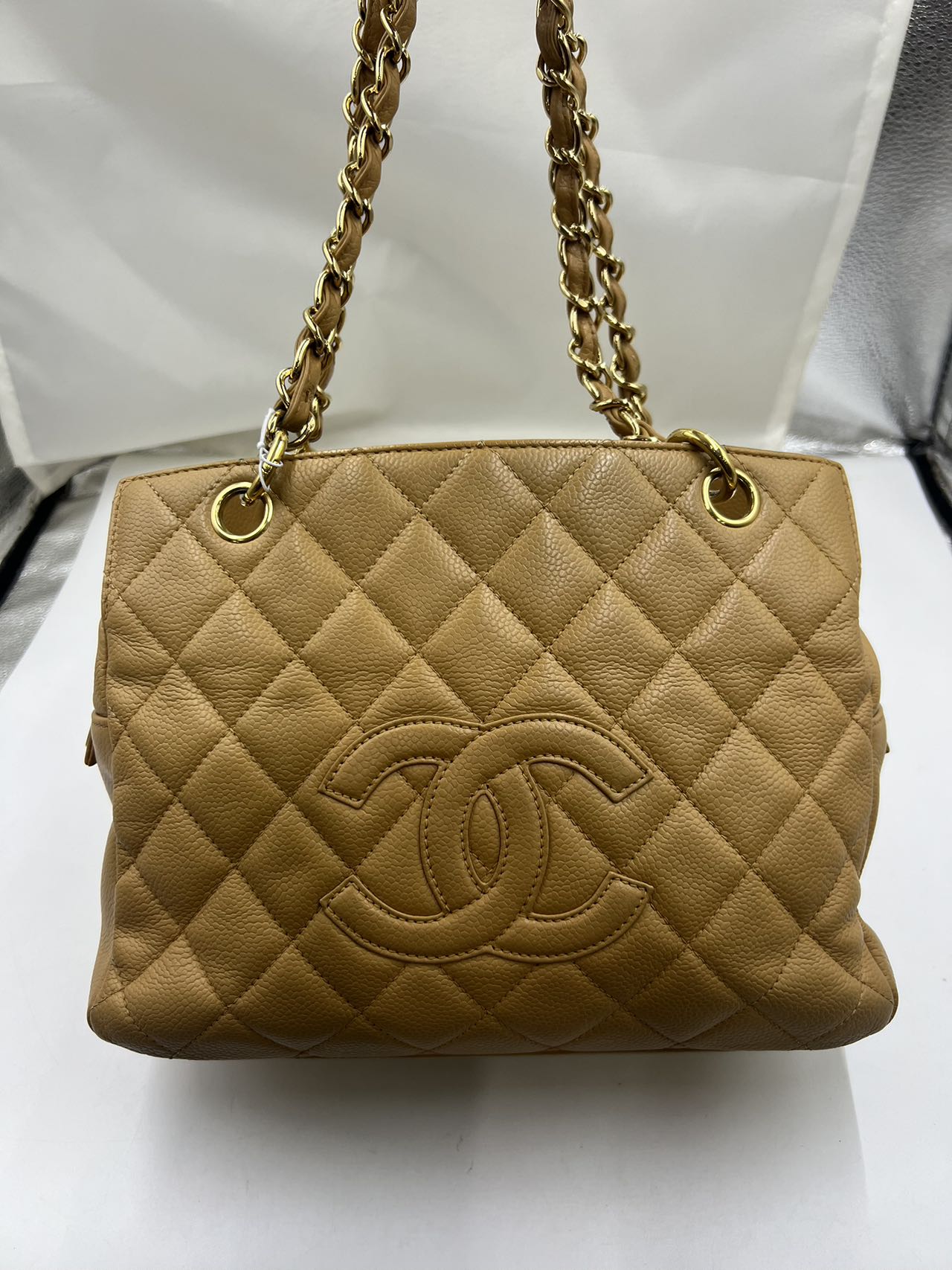 Chanel - Timeless Bowling Bag - Grained leather - Ginger Yellow - (medium)