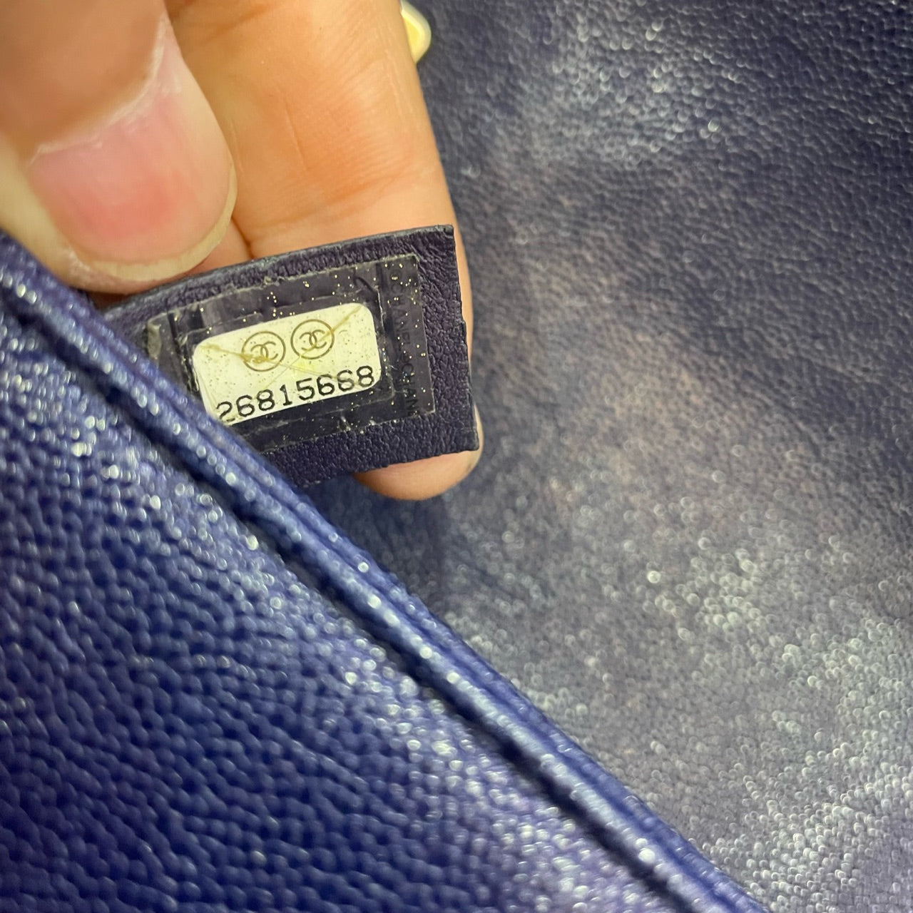 Chanel - Boy Bag Small - Caviar leather - Blue - (small)