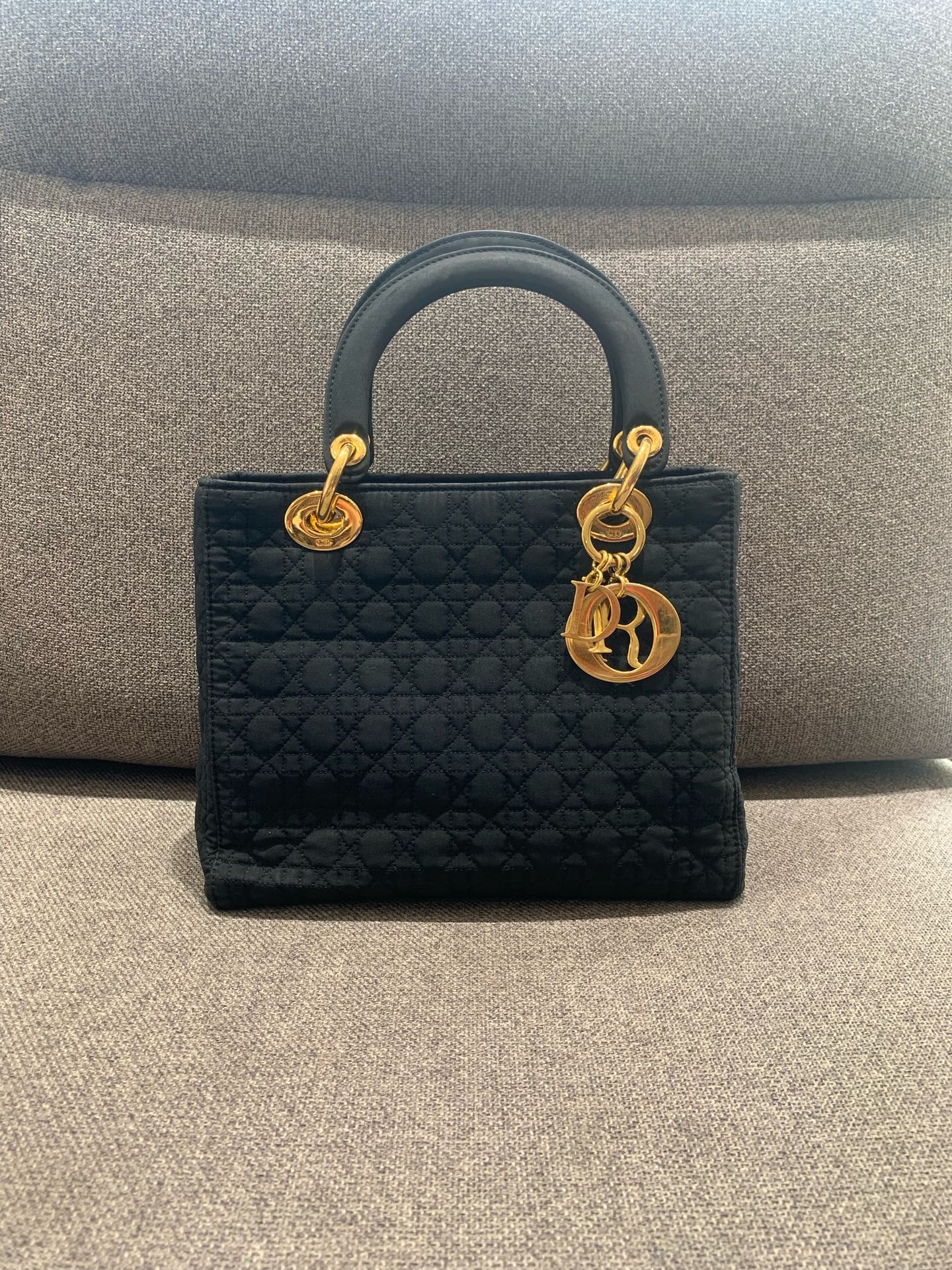 Dior - Lady Dior (Five Grids) - Canvas - Black - (Small)