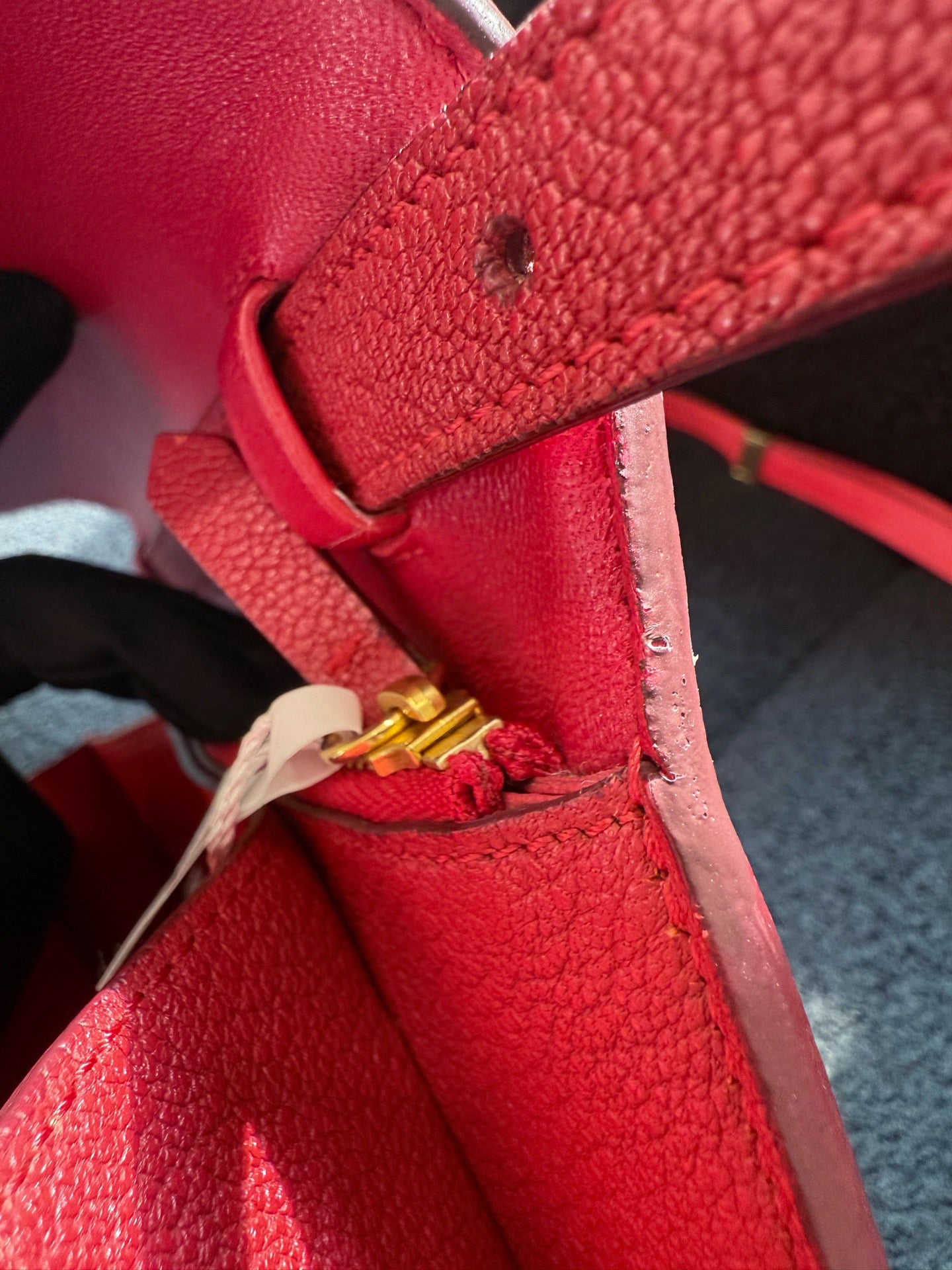 Celine - Classic Box - Grained leather - Red - (Small)