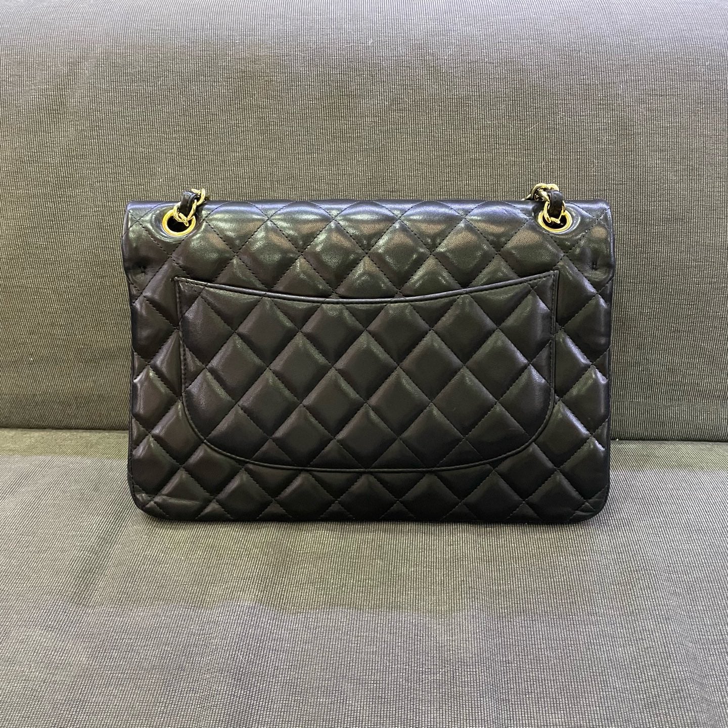 Chanel - Classic Flap Jumbo - Lambskin leather - Black - (large)
