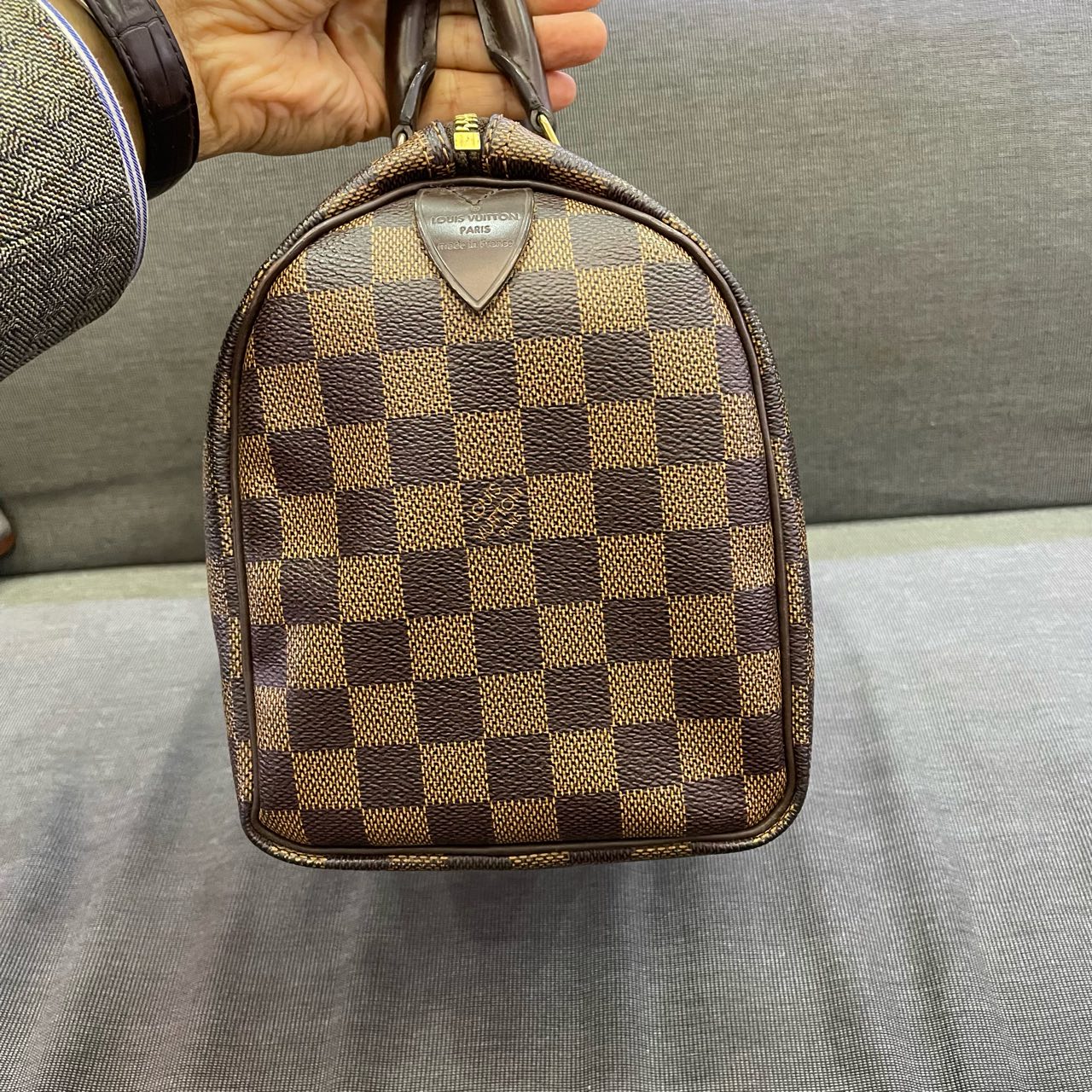 Louis Vuitton - Speedy 25 - Damier Ebene coated canvas with leather trim - Brown - (Small)