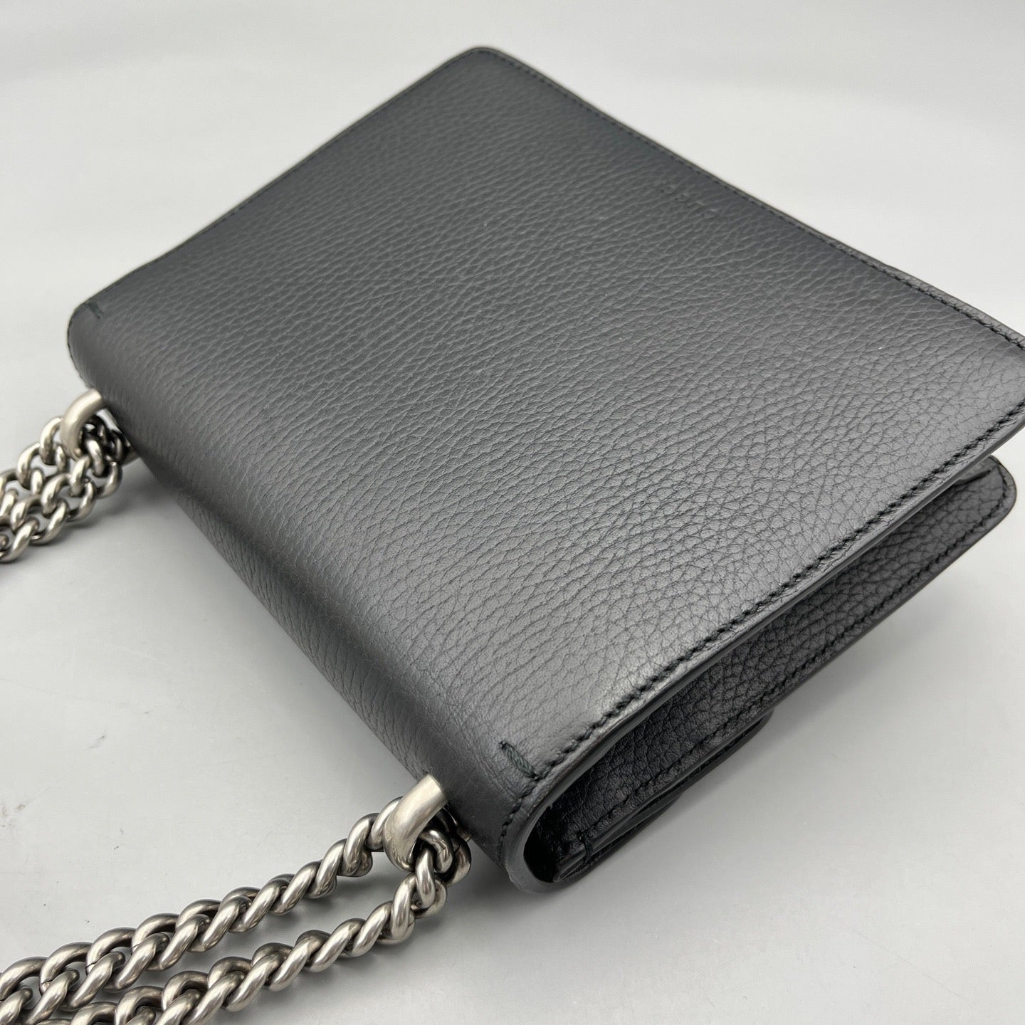 Gucci - Dionysus Small Shoulder Bag - Pebbled leather - Black - (Small)