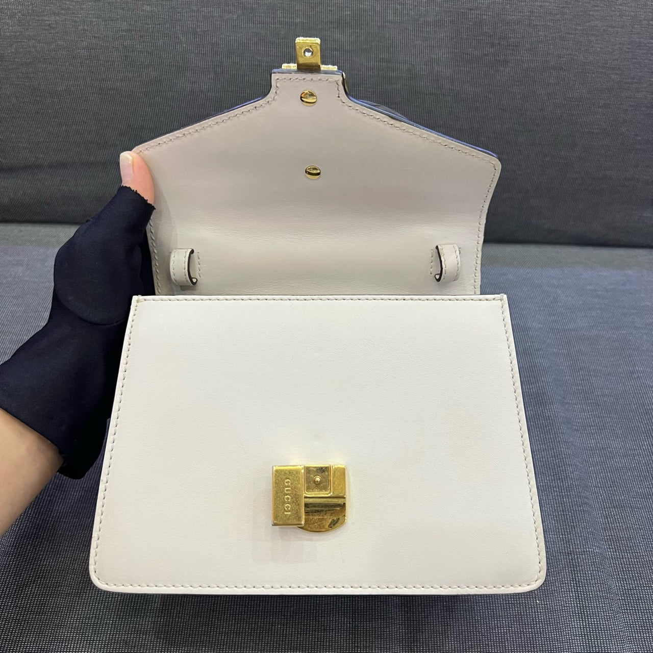 Gucci - Sylvie Small - Leather - White - (Small)