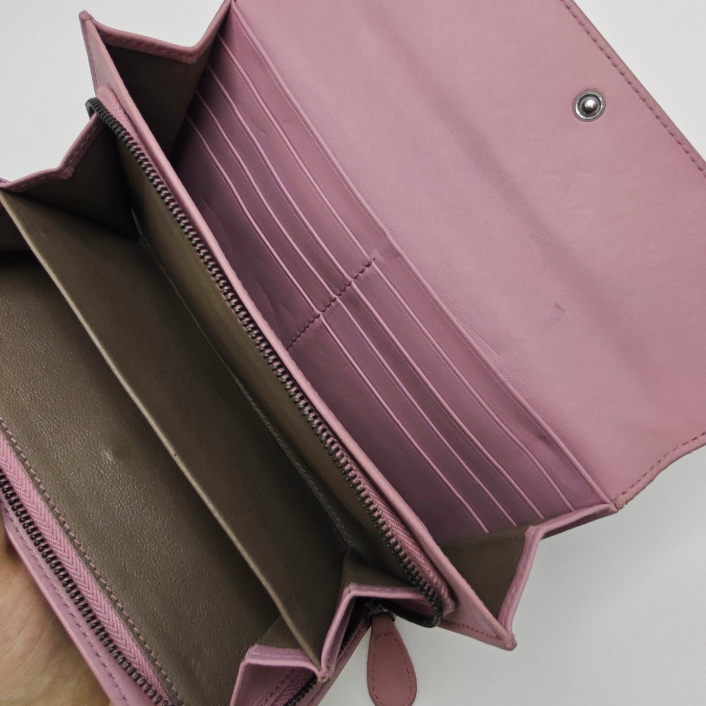 Bottega Veneta - Long Woven Wallet - Leather - Pink - (medium)