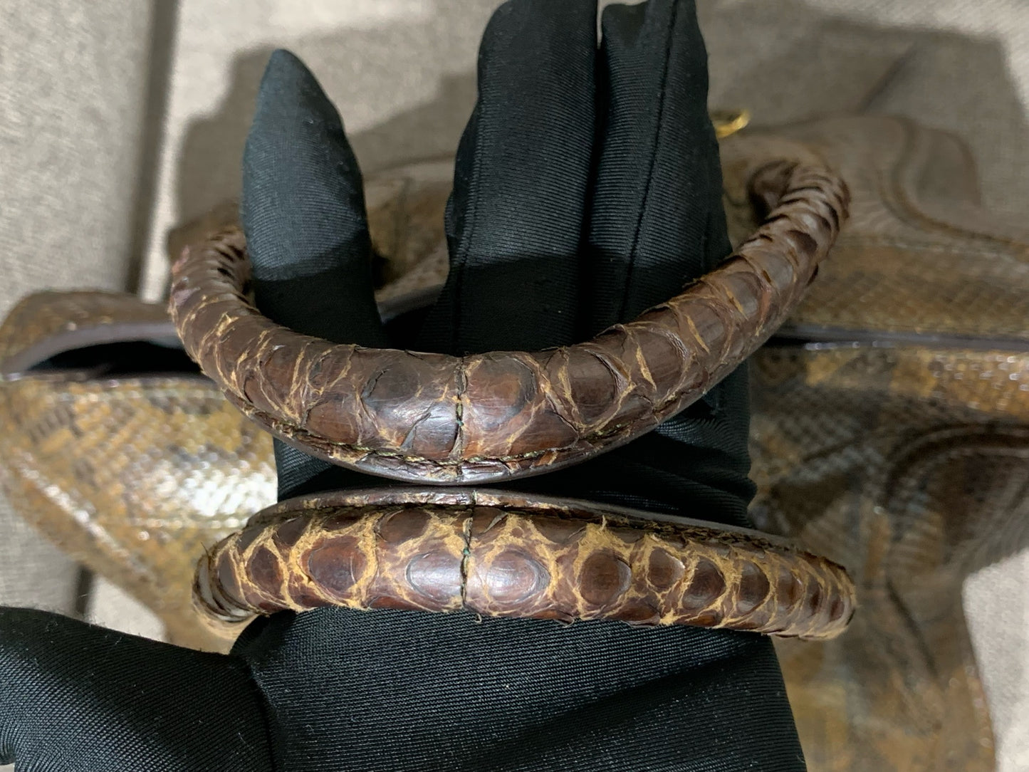 Celine - Phantom - Exotic leathers - Python - Brown - (large)