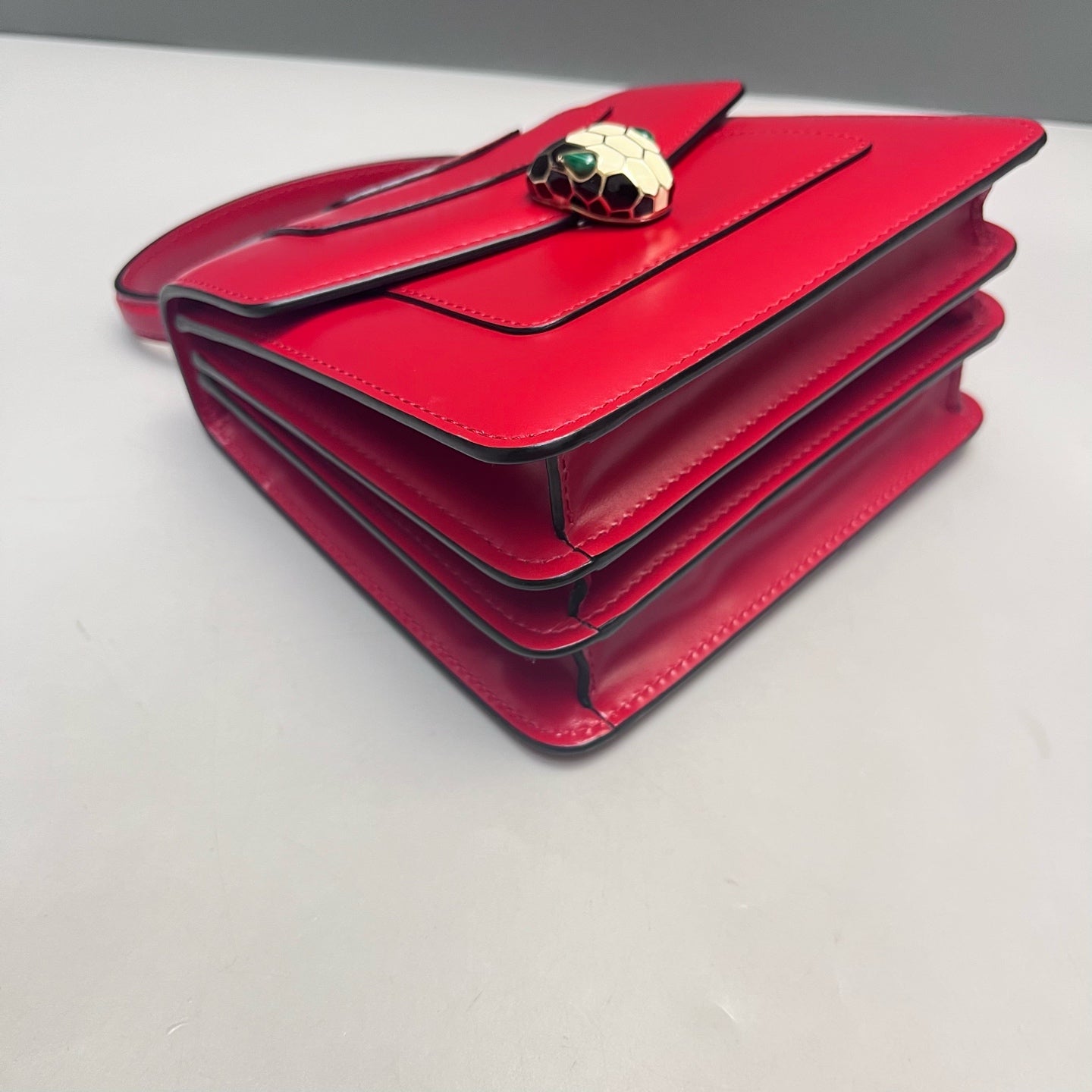 Bvlgari - Serpenti Forever Accordion Bag - Leather - Red - (mini)