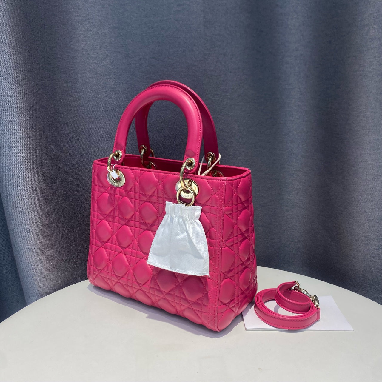 Dior - Lady Dior - Leather - Pink - (medium)