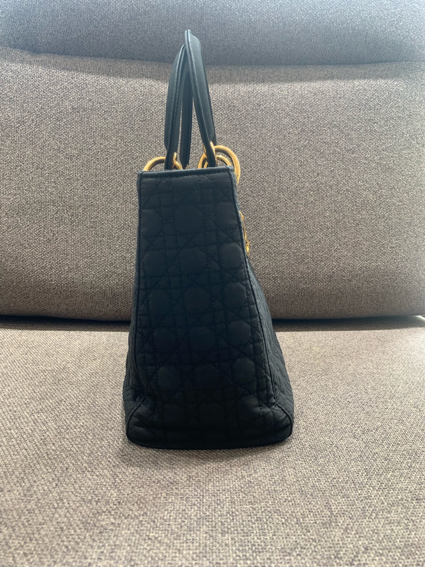 Dior - Lady Dior (Five Grids) - Canvas - Black - (Small)