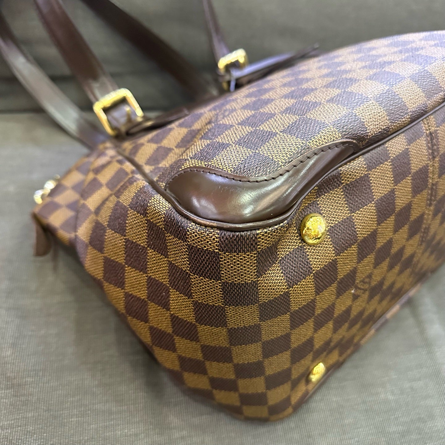 Louis Vuitton - Verona MM - Damier Ebene canvas with leather trim - Brown - (Medium)