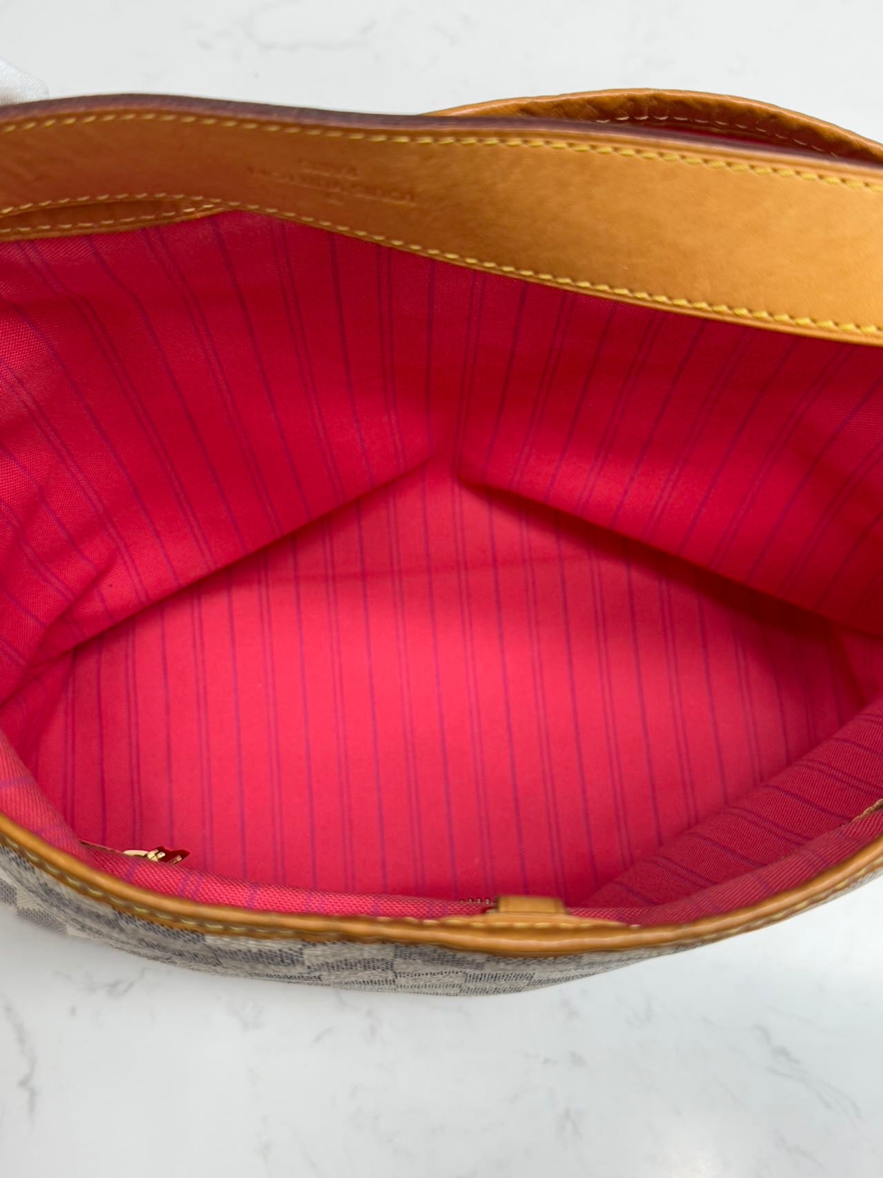 Louis Vuitton - Delightful PM - Damier Azur coated canvas with natural cowhide leather trim - White - (small)