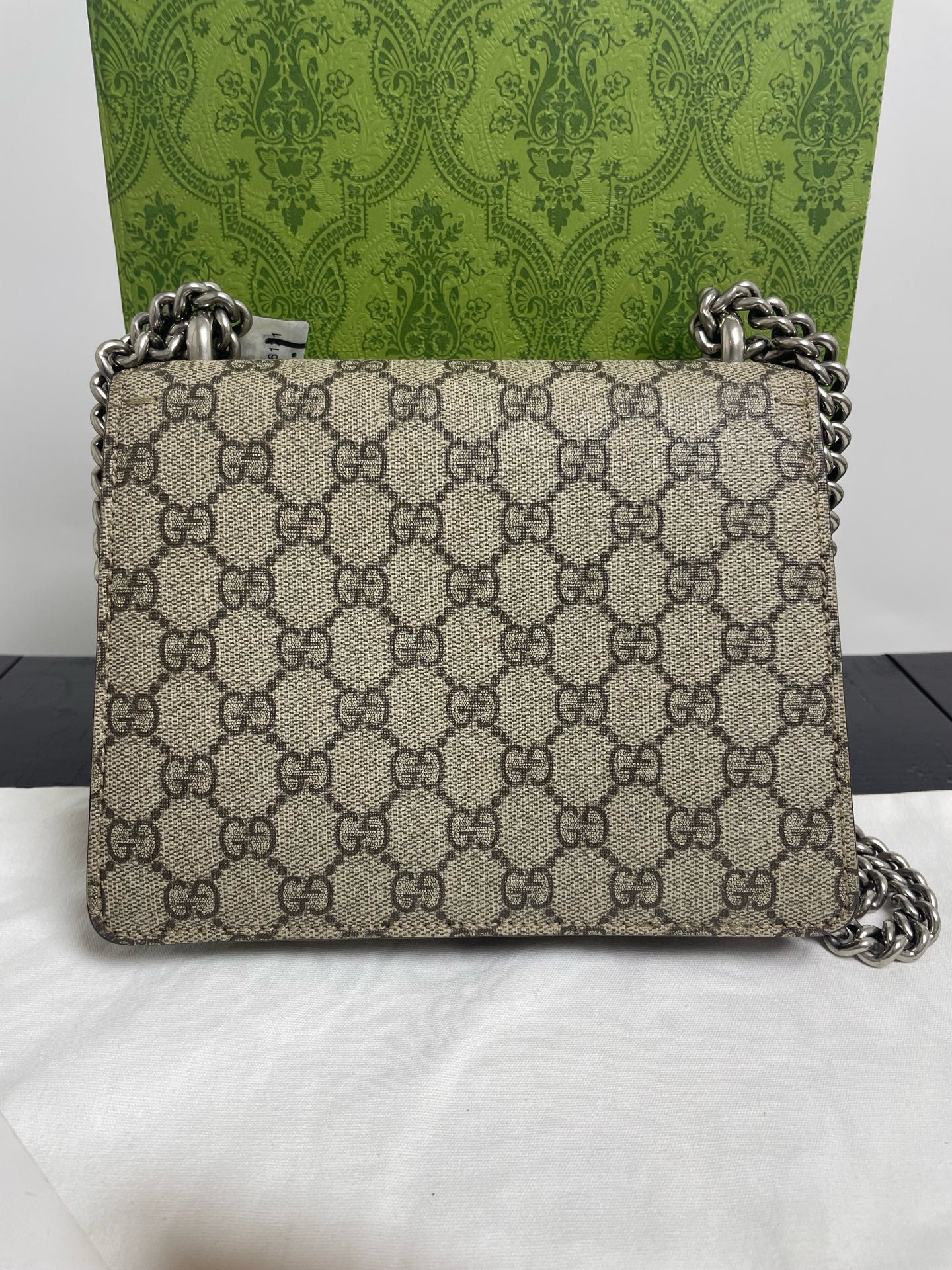 Gucci - Dionysus Mini Shoulder Bag - GG Supreme canvas with suede and leather trim - Beige - (Mini)