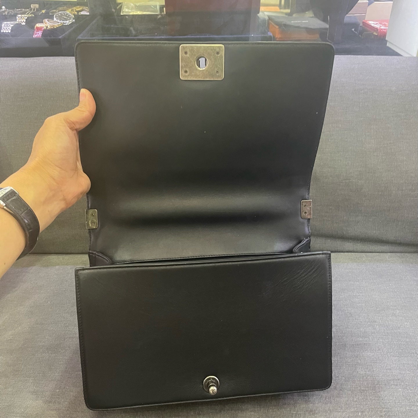 Chanel - Leboy - Lambskin leather - Black and White - (medium)