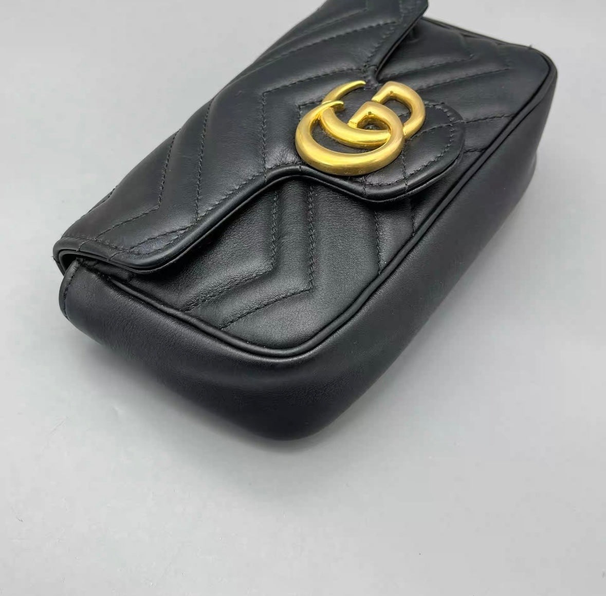 Gucci - Marmont Super Mini - Matelassé leather - Black - (mini)