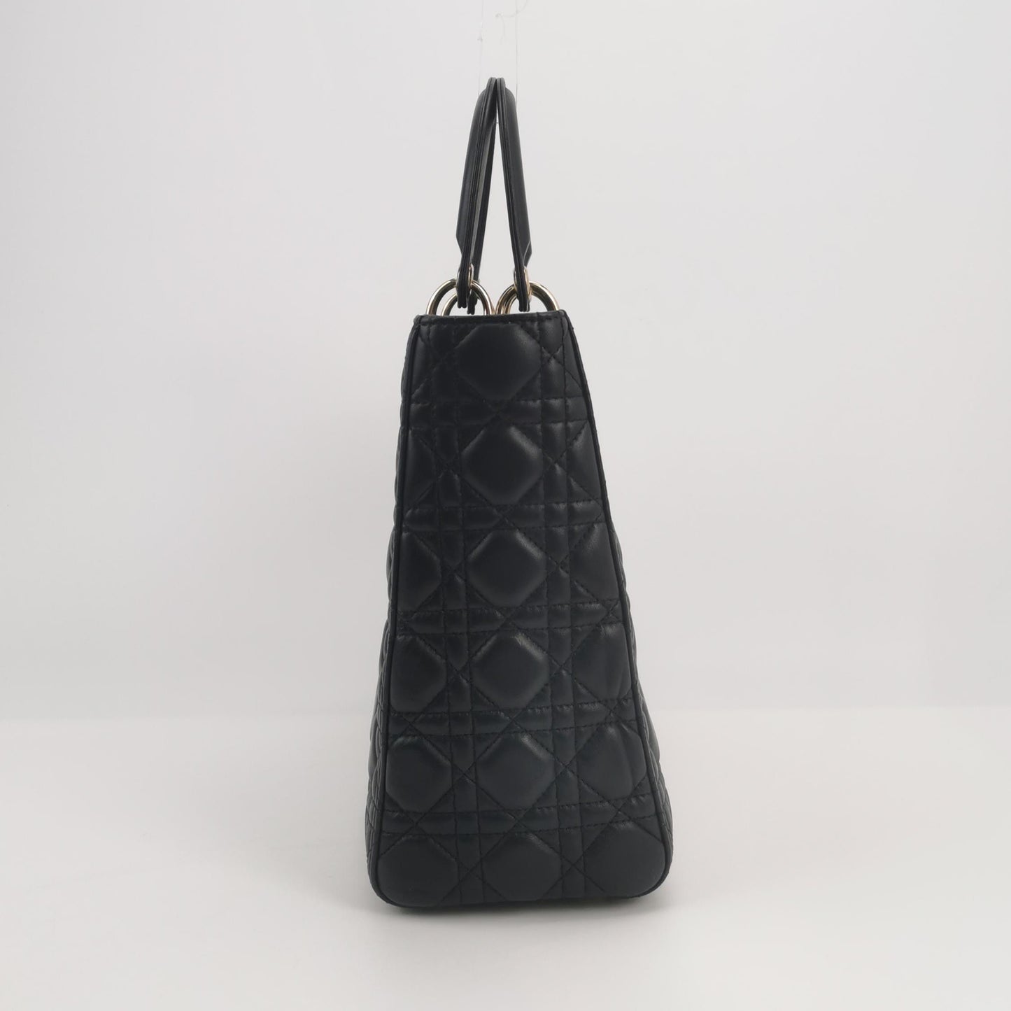 Dior - Lady Dior - Cannage quilted lambskin leather - Dark Navy Blue with Gold-Tone Hardware - (Medium)