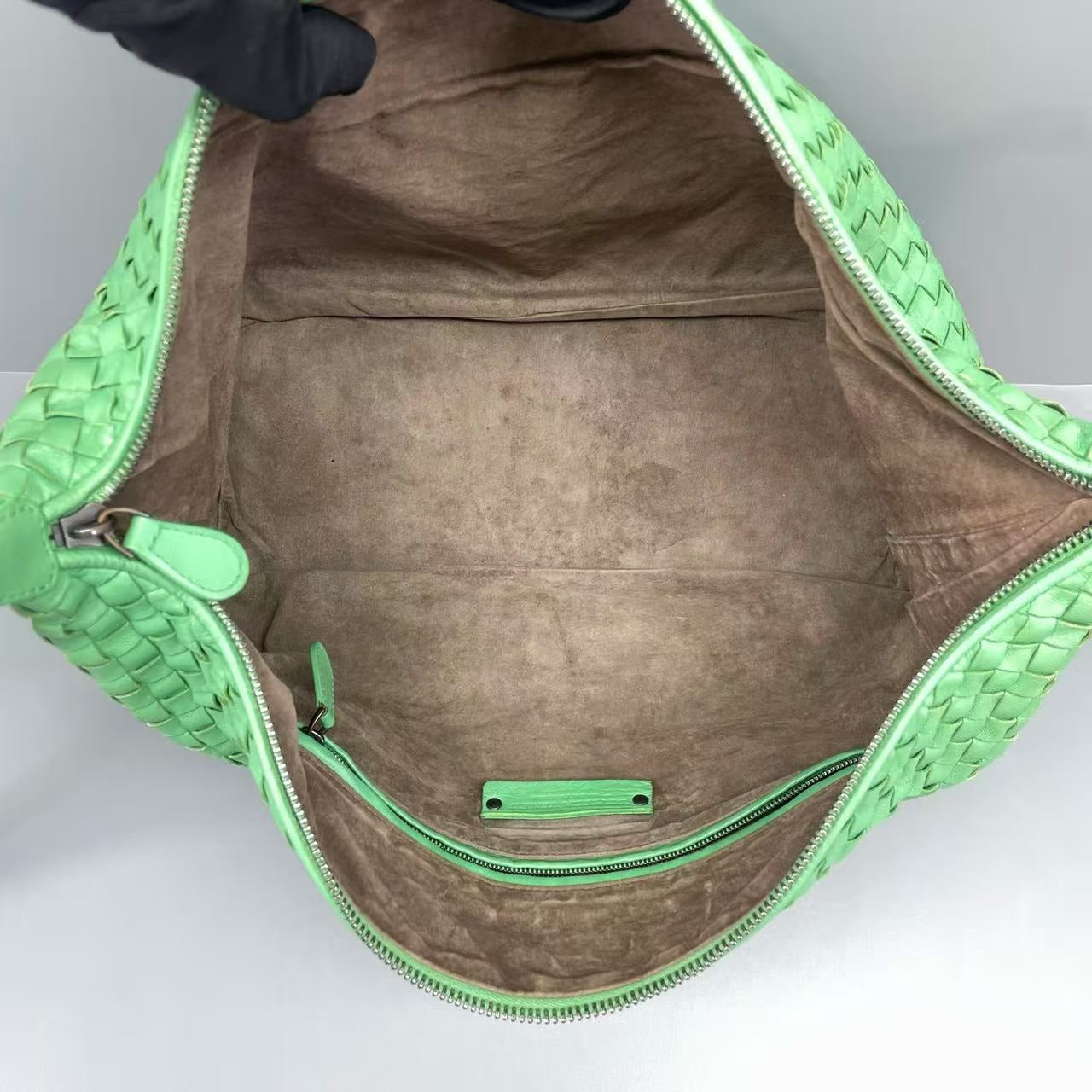 Bottega Veneta - Intrecciato Lunchbox Bag - Lambskin leather - Green - (medium)