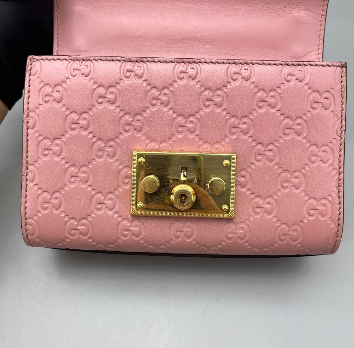 Gucci - Padlock Mini Bag - Gucci Signature Leather - Pink - (mini)