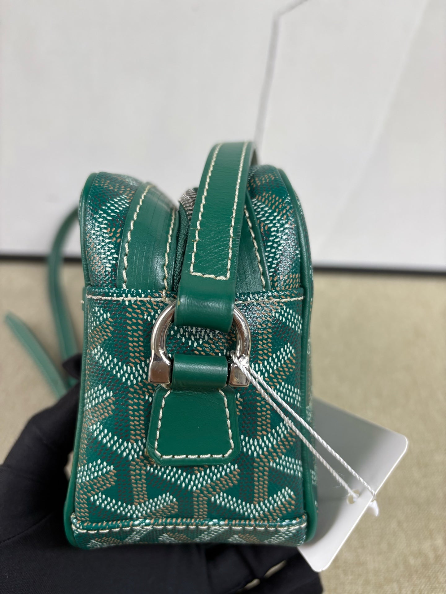Goyard - Cap-Vert Messenger/Camera Bag - Goyardine canvas and Leather - Green - (small)