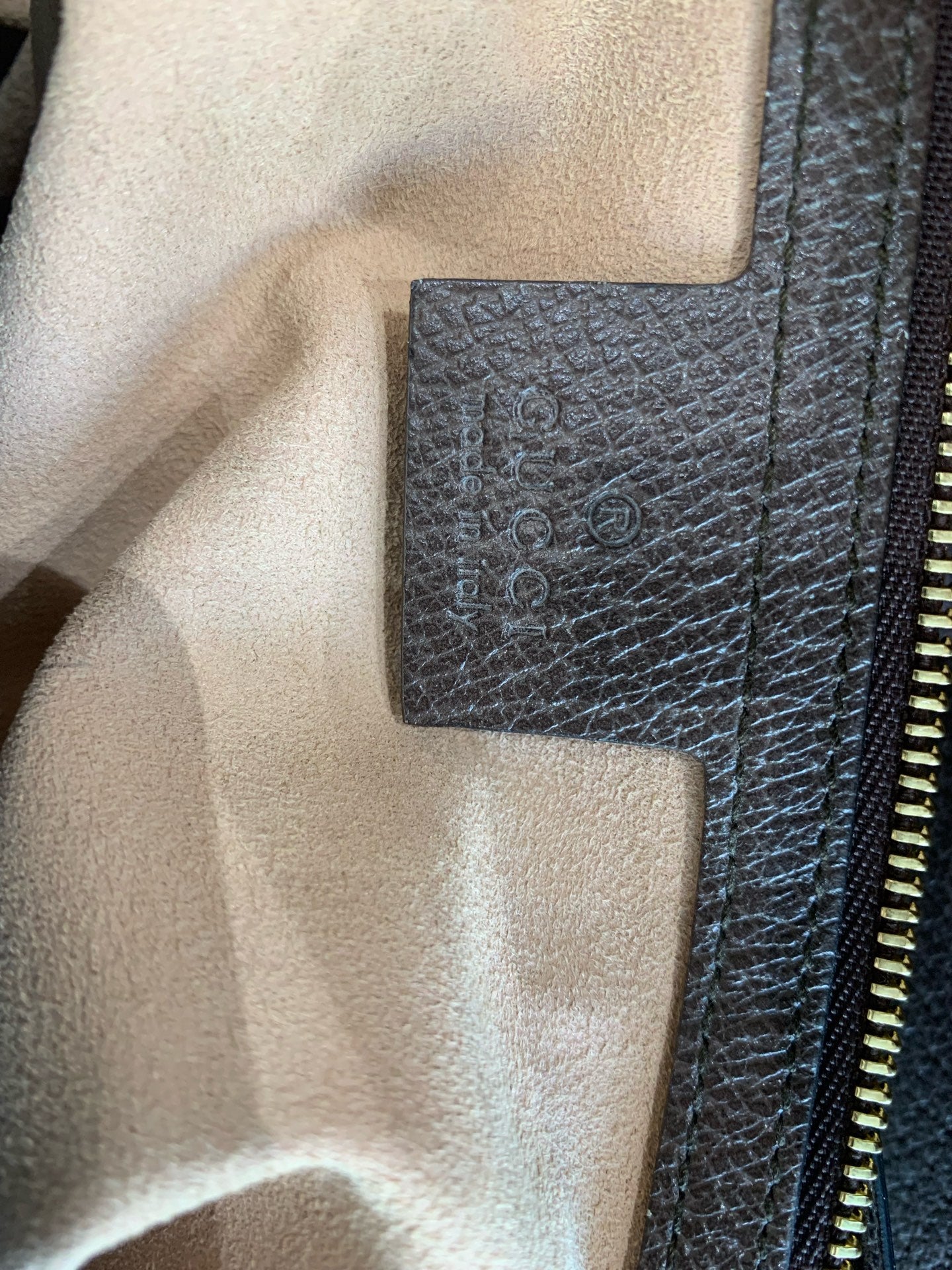 Gucci - Padlock Top Handle Bag - GG Supreme coated canvas with brown textured leather trim - Multicolour - (medium)
