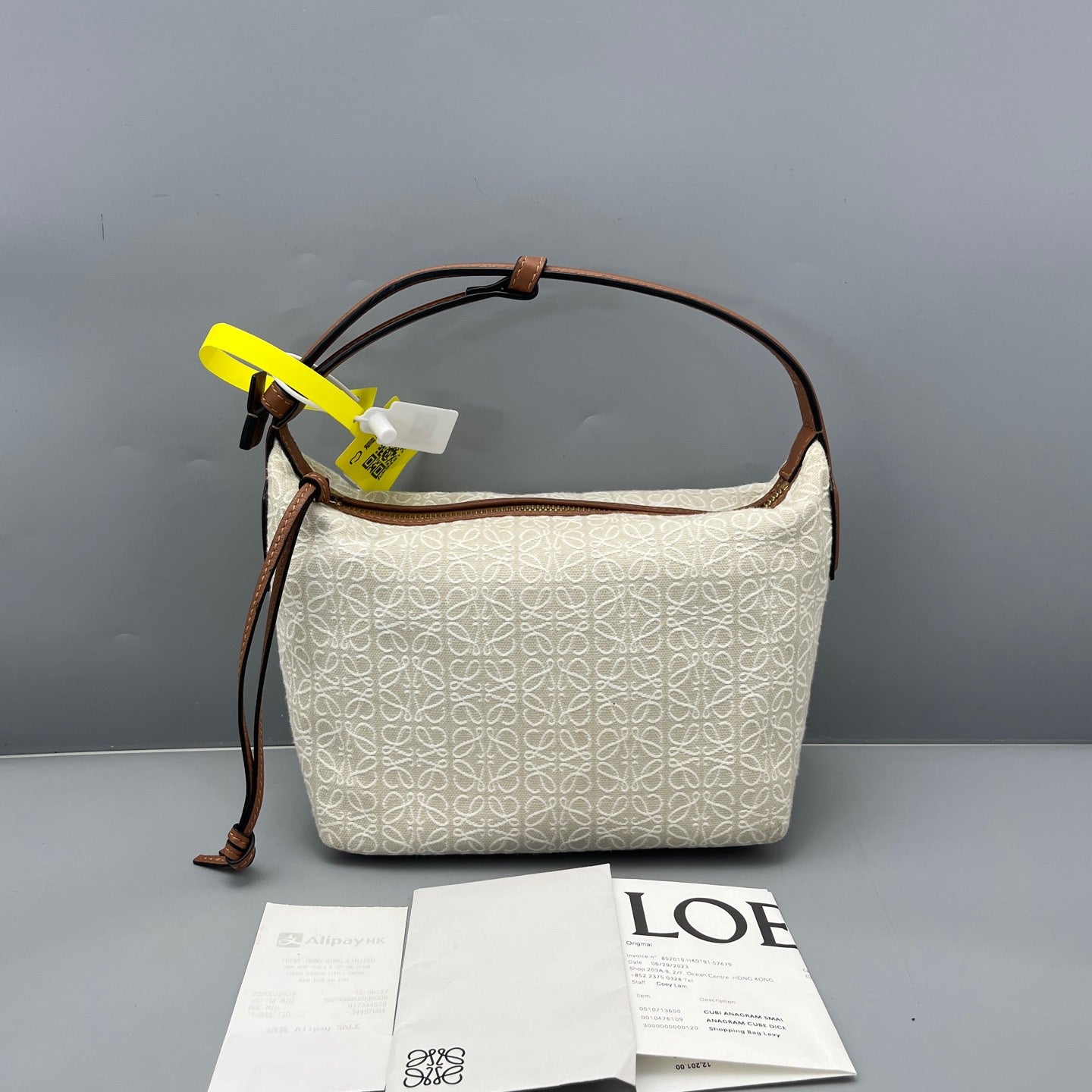 Loewe - Anagram Lunchbox Bag - Canvas and Leather - Beige - (mini)