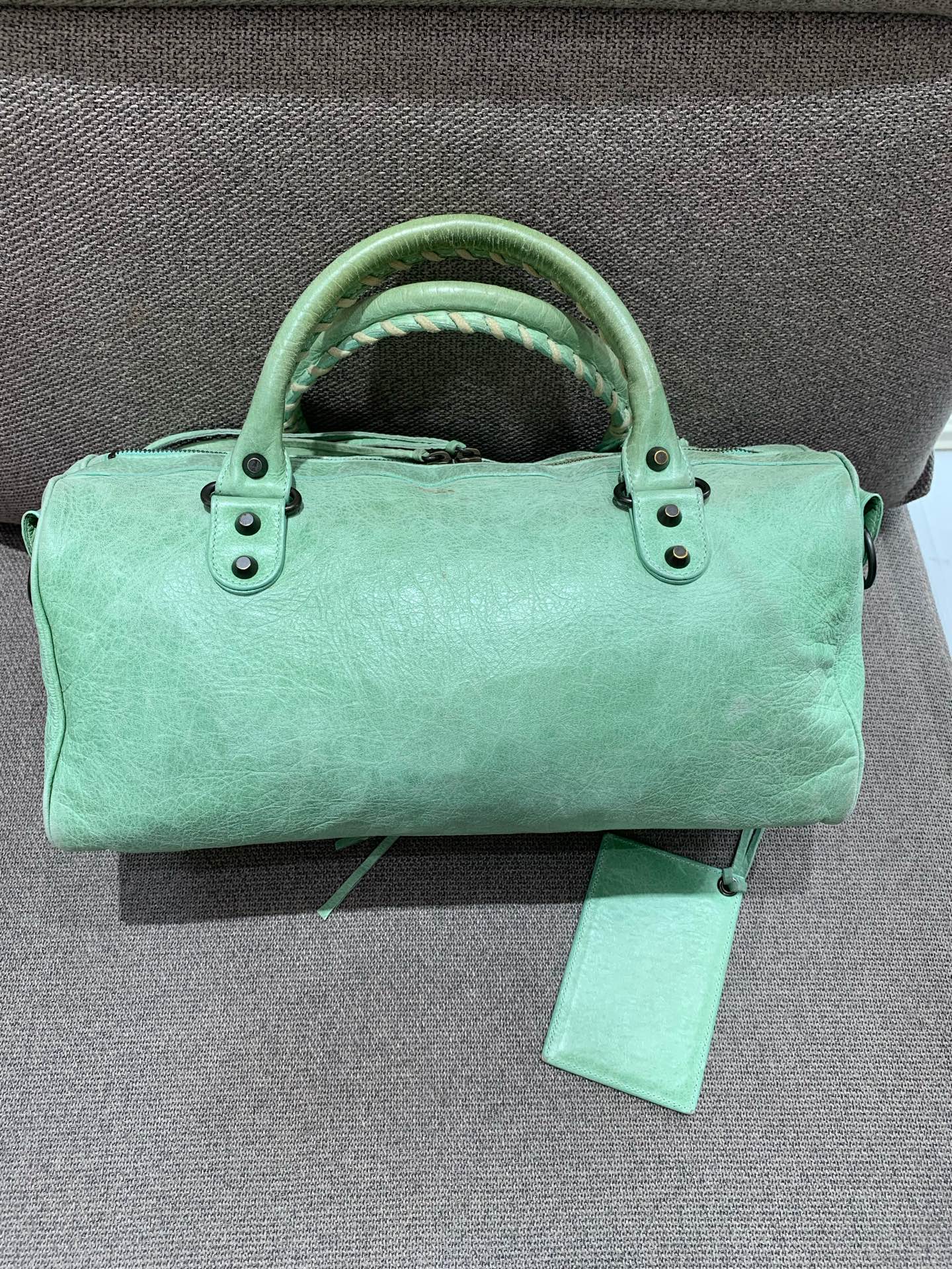 Balenciaga - Motorcycle Tube Bag - Leather - Green - (large)