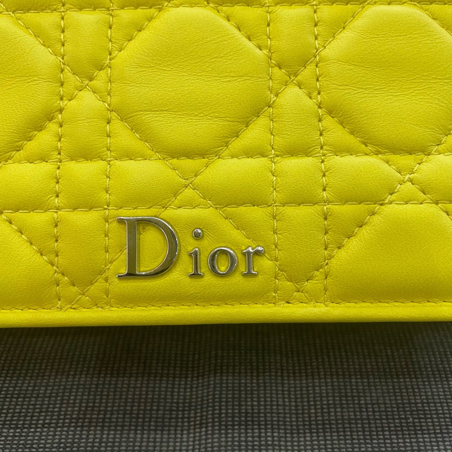 Dior - Lady Dior Wallet on Chain - Lambskin leather - Yellow - (mini)