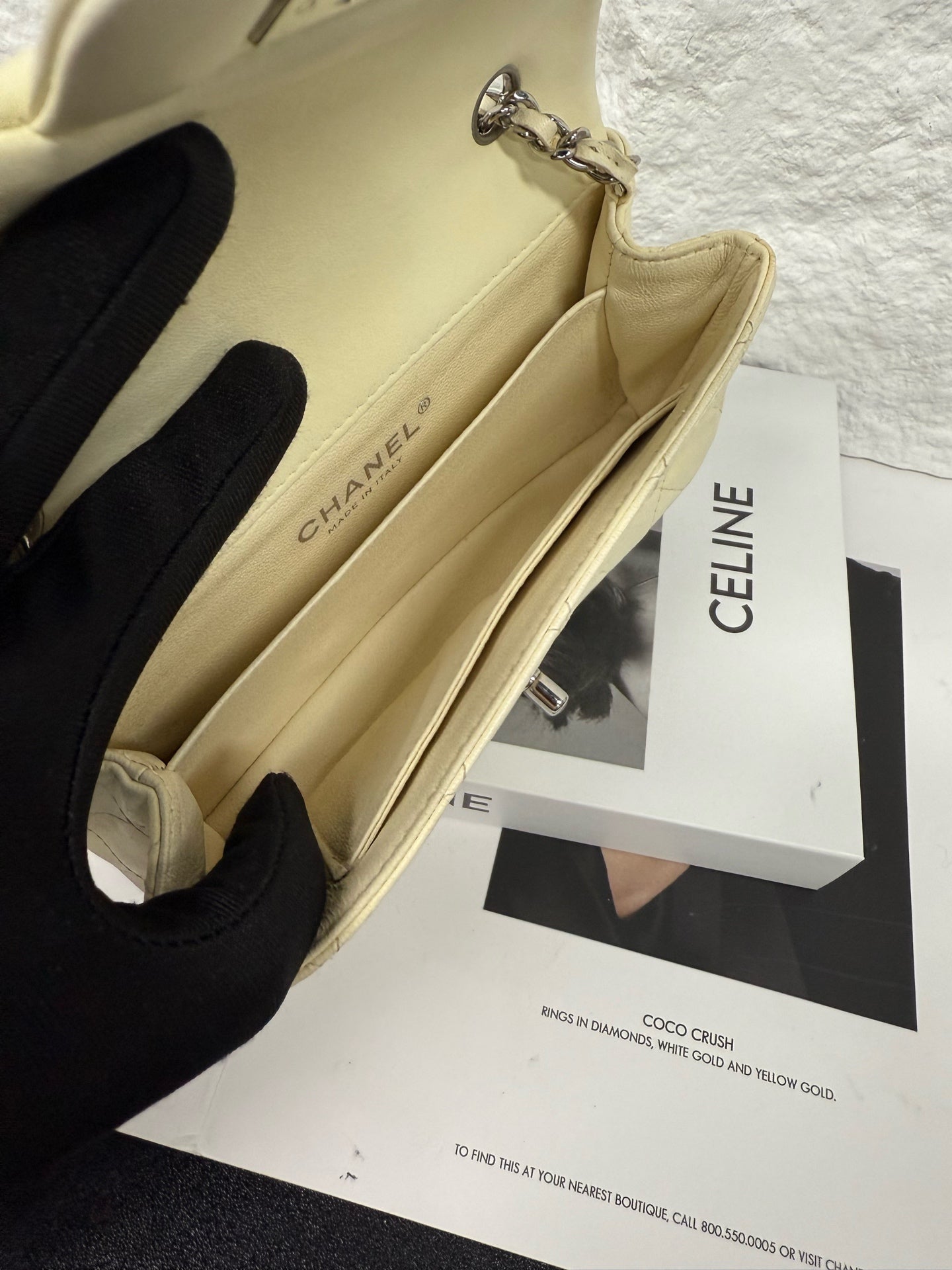 Chanel - Classic Flap Mini - Lambskin leather - Cream - (mini)