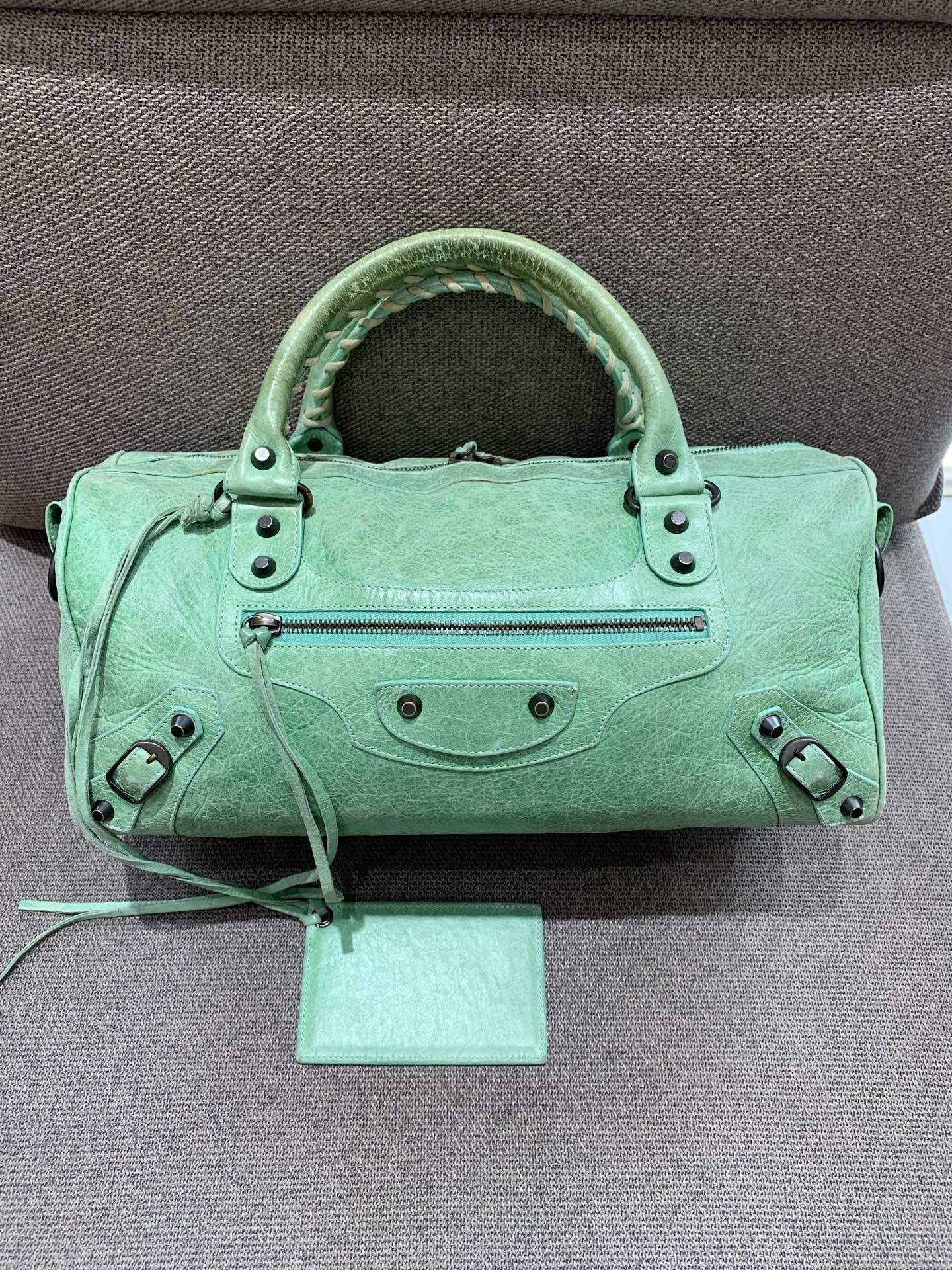 Balenciaga - Motorcycle Tube Bag - Leather - Green - (large)