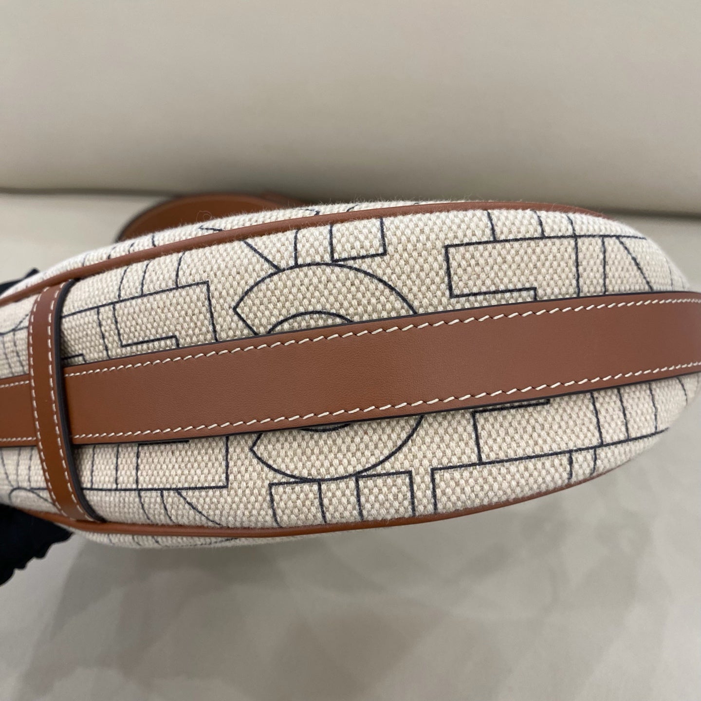 Celine - AVA Medium - Canvas with leather trim - Beige - (medium)