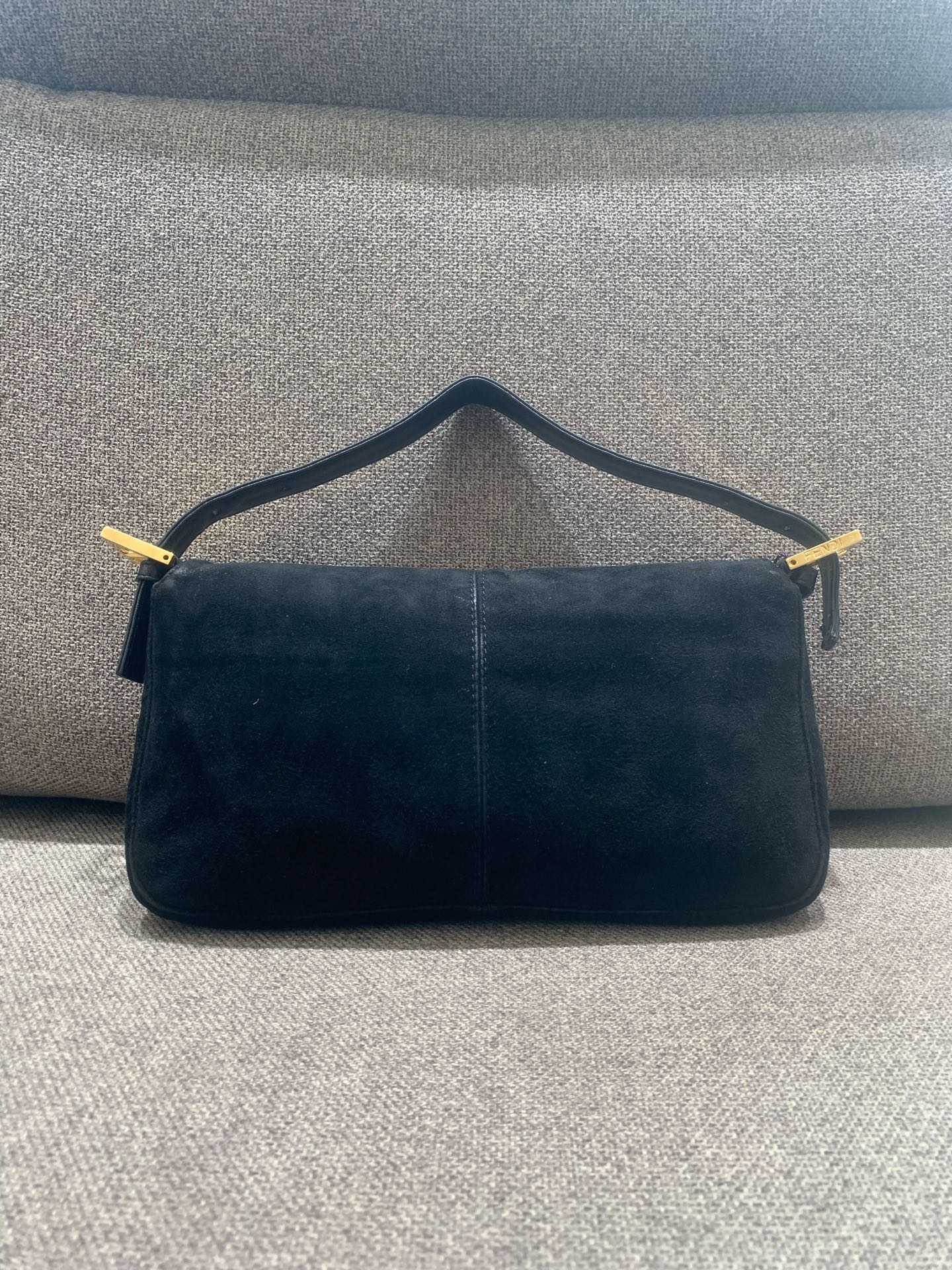 Fendi - Baguette - Suede - Black - (small)