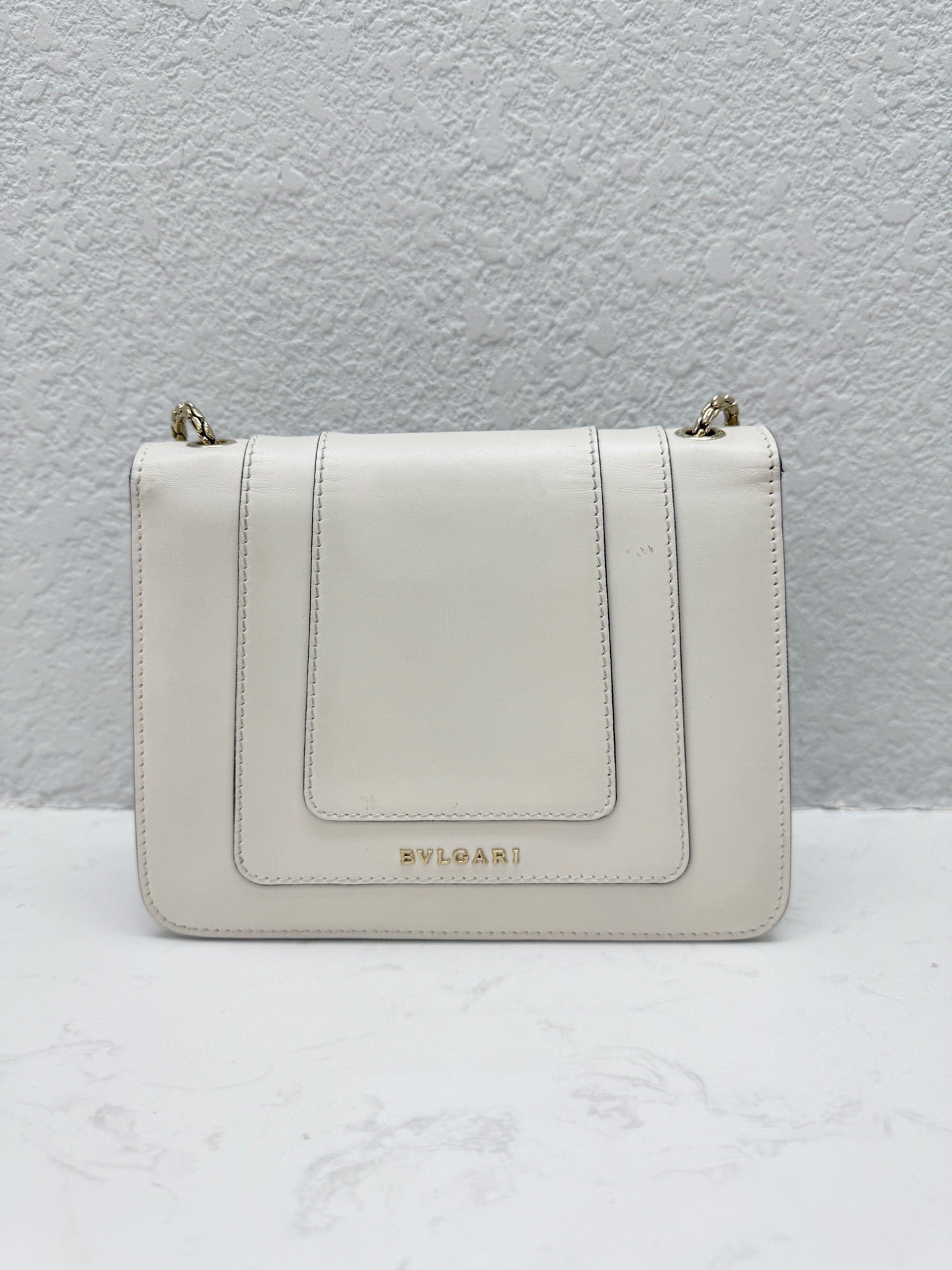 Bvlgari - Serpenti Forever Flap Bag - Smooth calf leather - White - (mini)