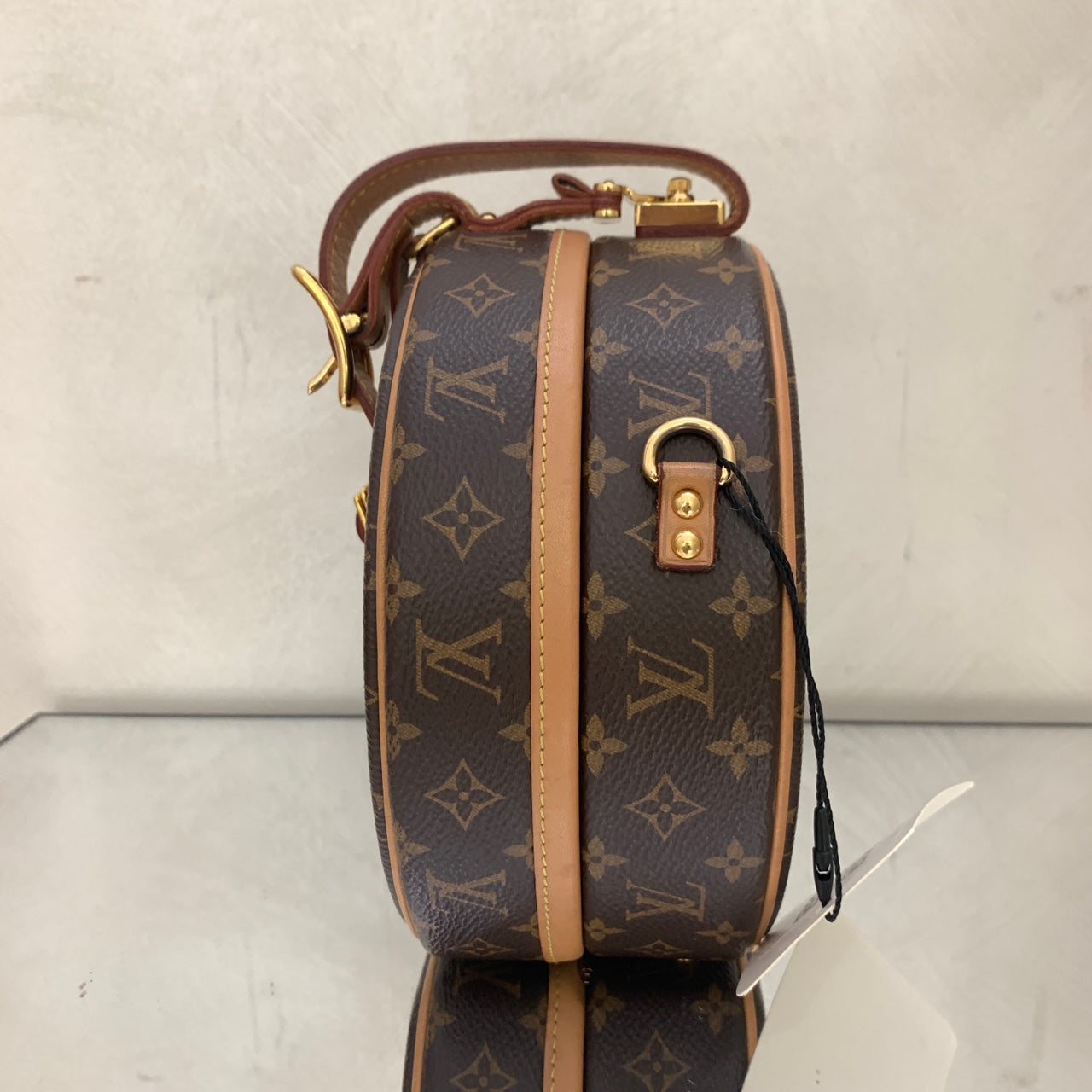 Louis Vuitton - Petite Boite Chapeau - Monogram coated canvas with natural Vachetta leather trim - Brown - (mini)