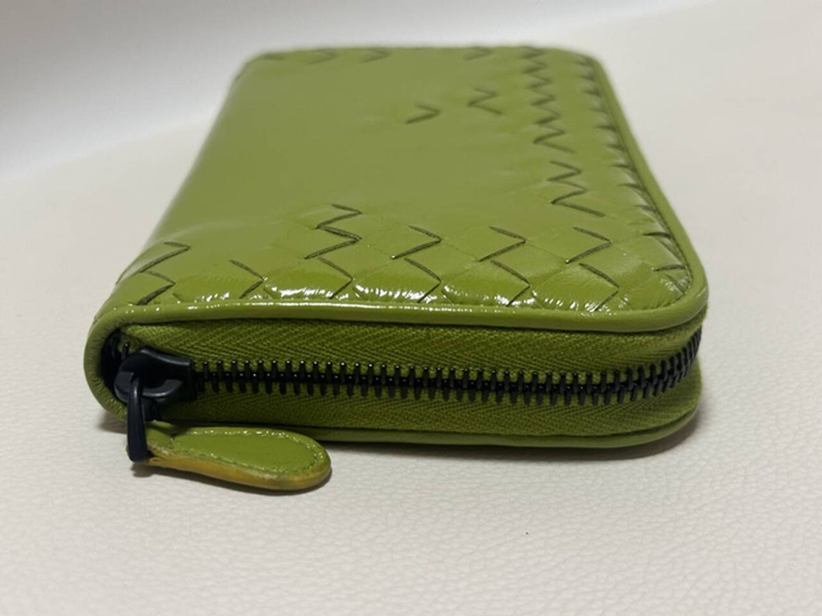 Bottega Veneta - Intrecciato Zip-Around Wallet - Leather - Green - (medium)