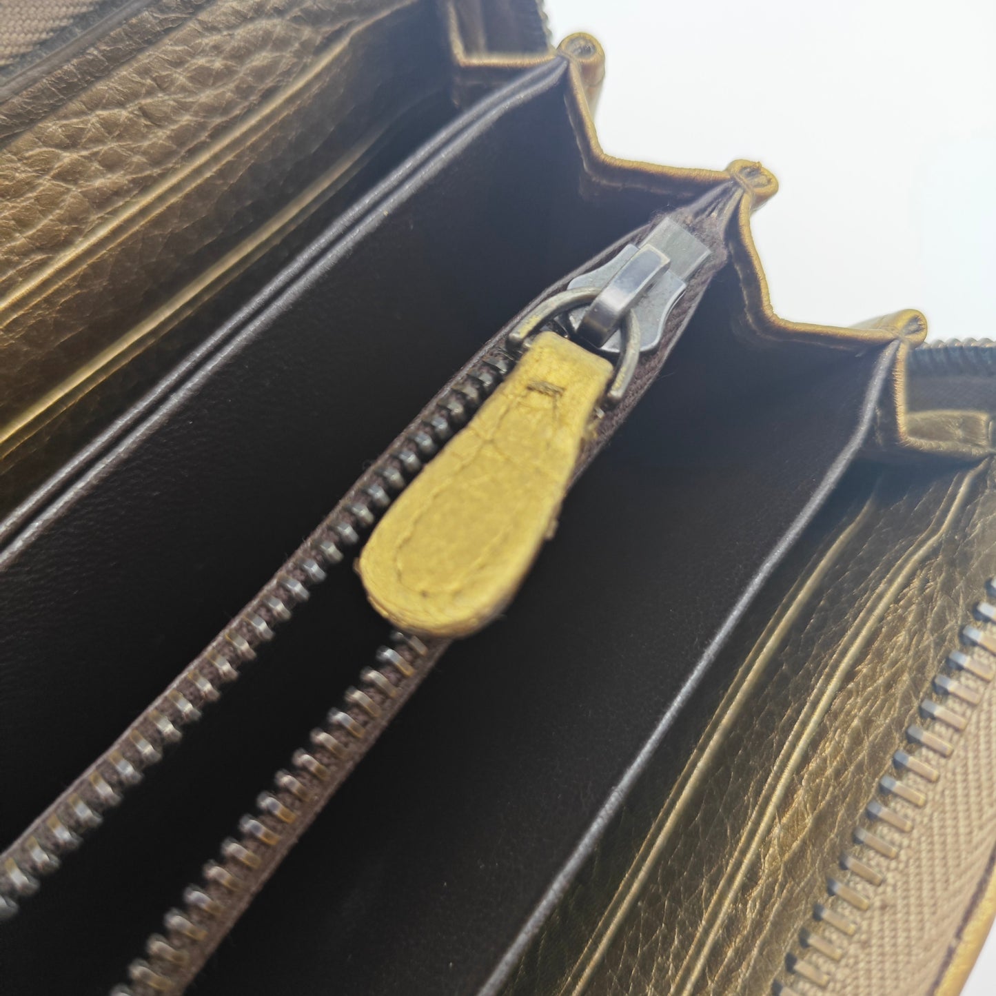 Bottega Veneta - Intrecciato Zip-Around Long Wallet - Leather - Gold - (medium)