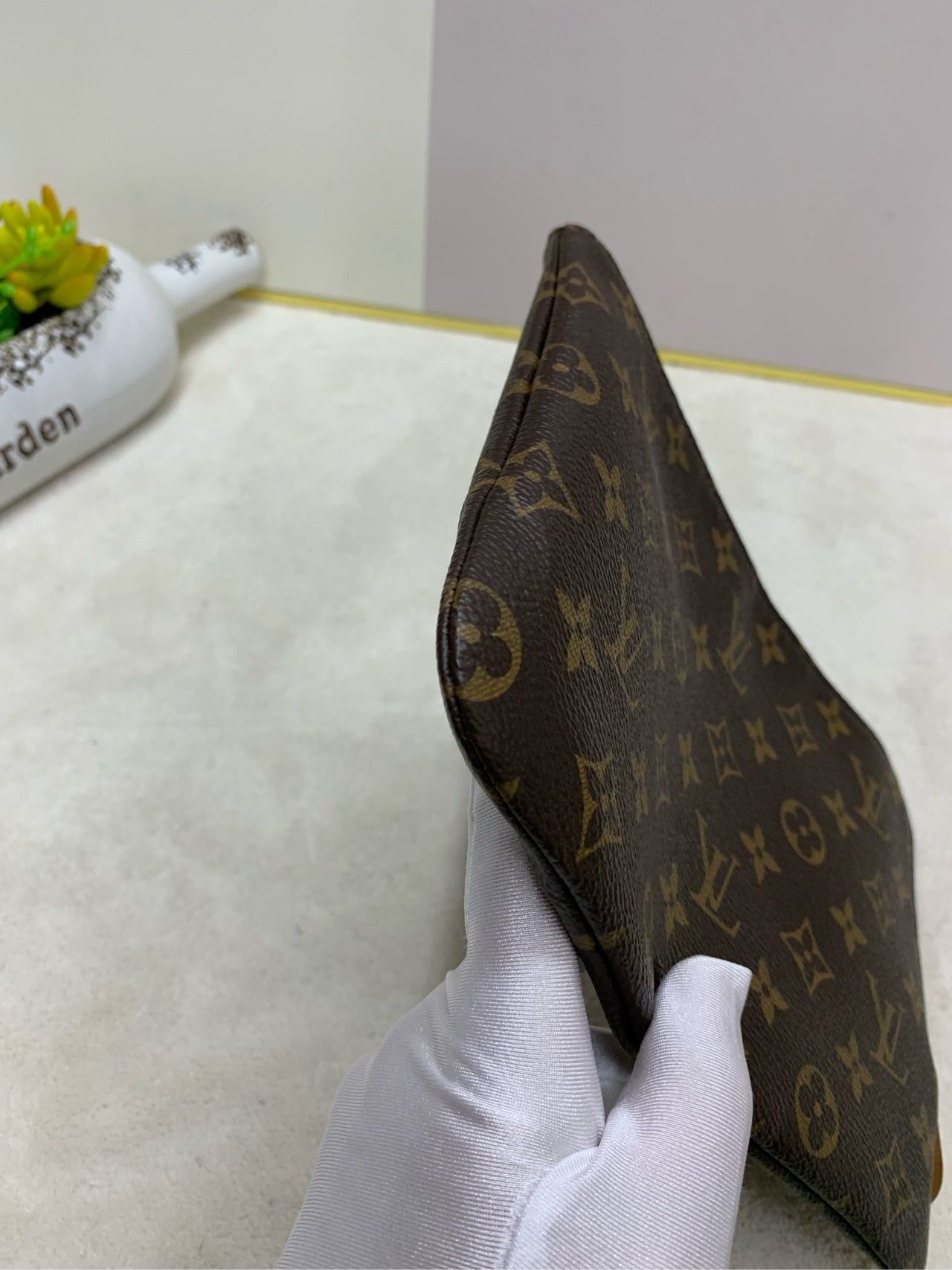 Louis Vuitton - Pochette Accessoires - Monogram coated canvas with natural cowhide leather trim - Brown - (small)