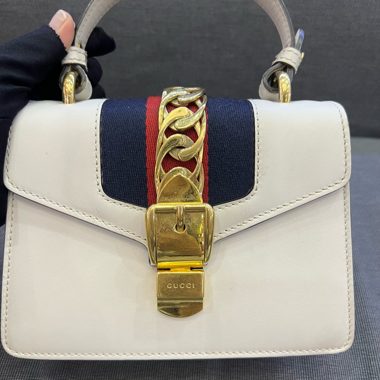 Gucci - Sylvie Small - Leather - White - (Small)