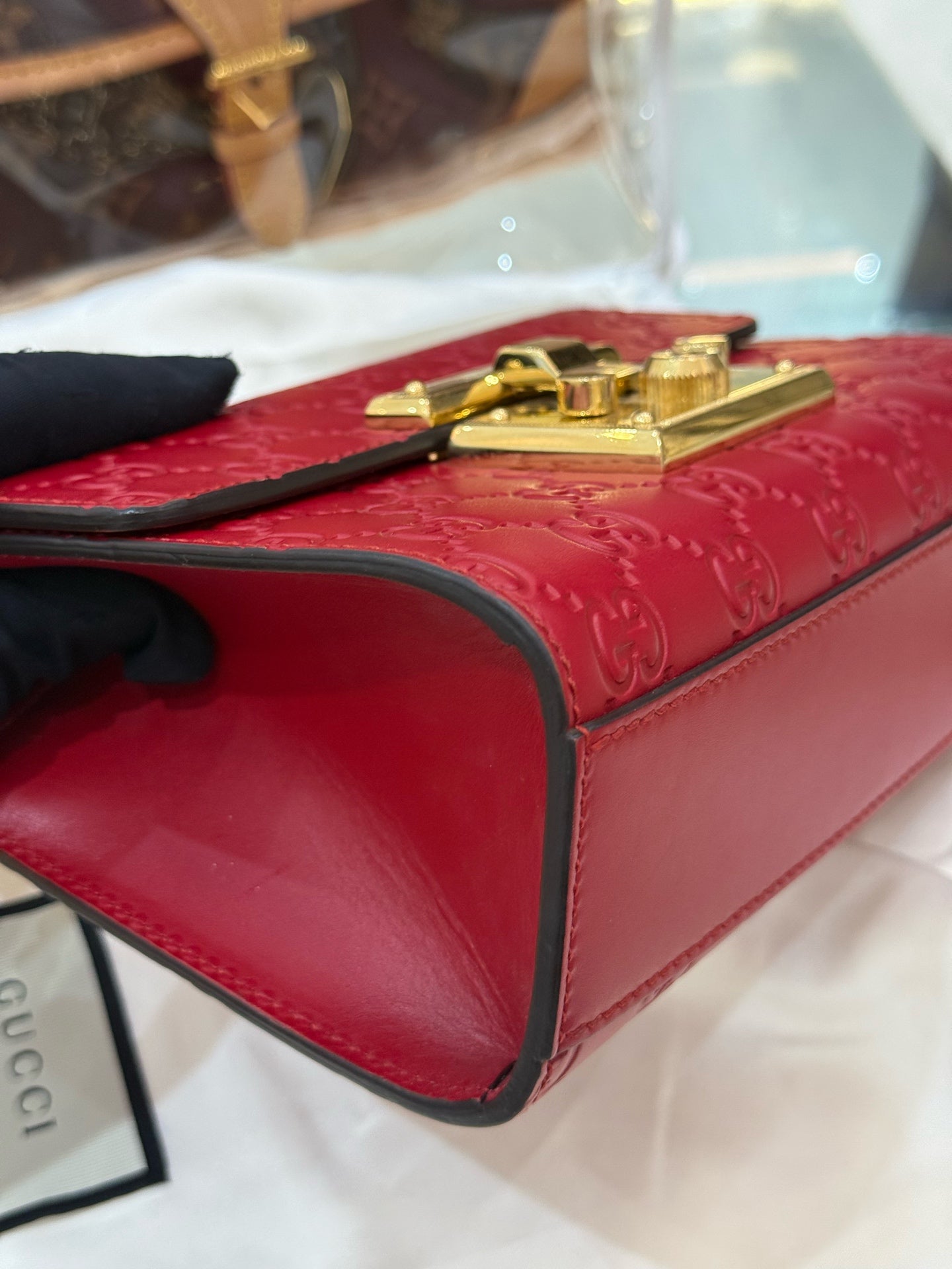 Gucci - Padlock - Guccissima embossed leather - Red - (small)